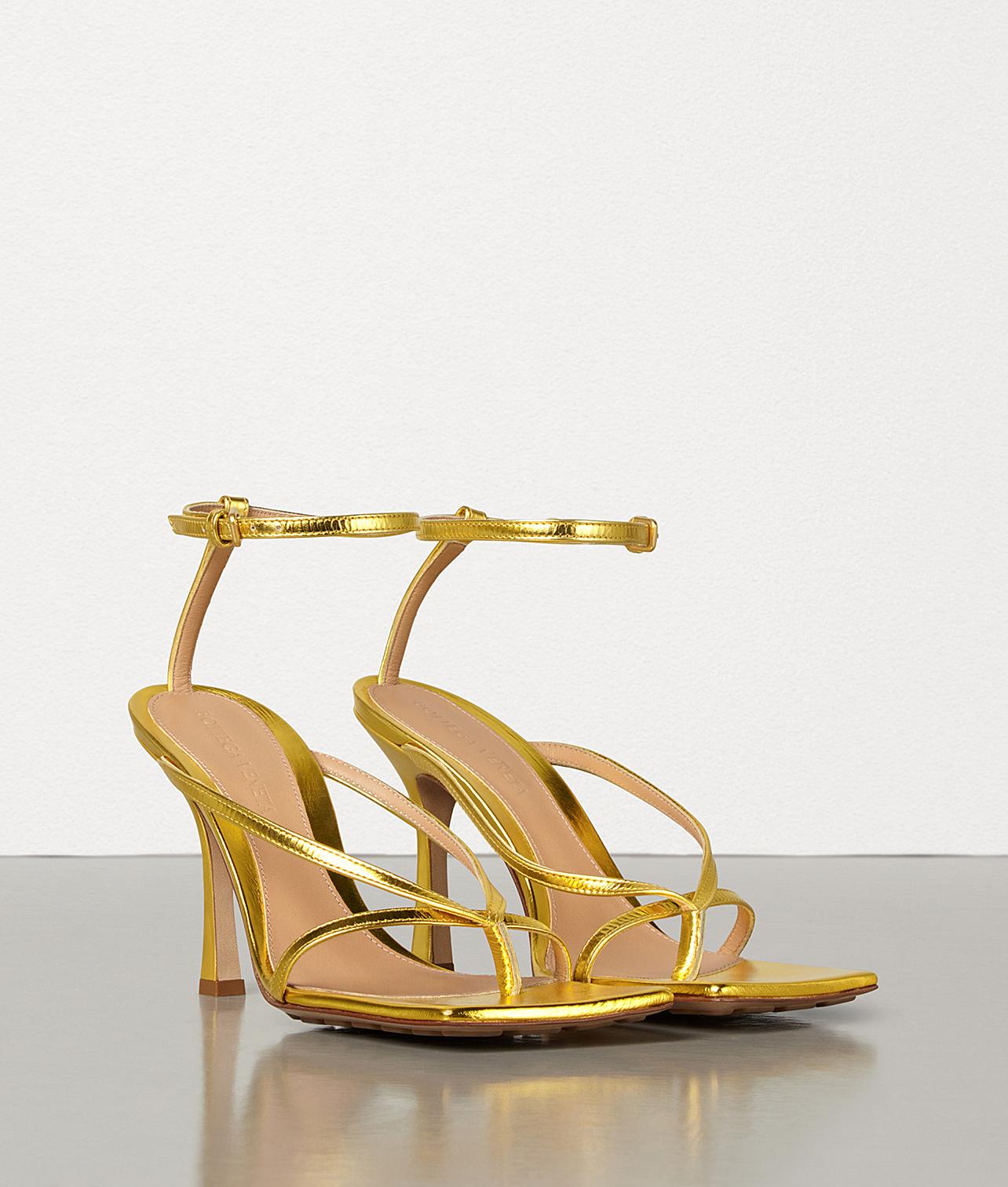 Bottega Stretch Sandals in Gold (Metallic) Lyst