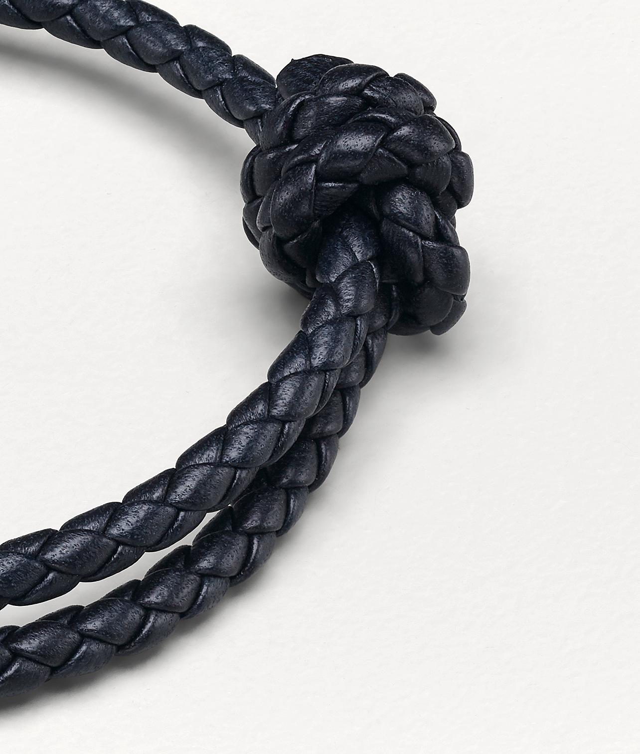 Bottega Veneta® Men's Braid Leather Bracelet in Black. Shop online now.