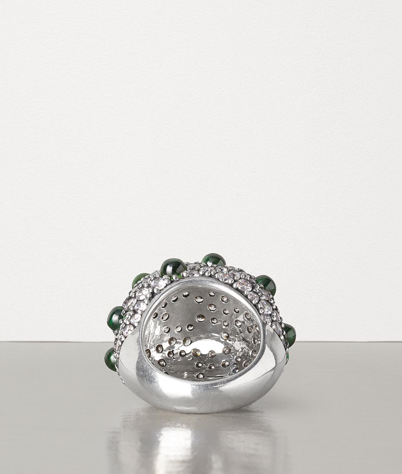 Bottega Ring In Zirconia And Sterling Silver in Green Lyst