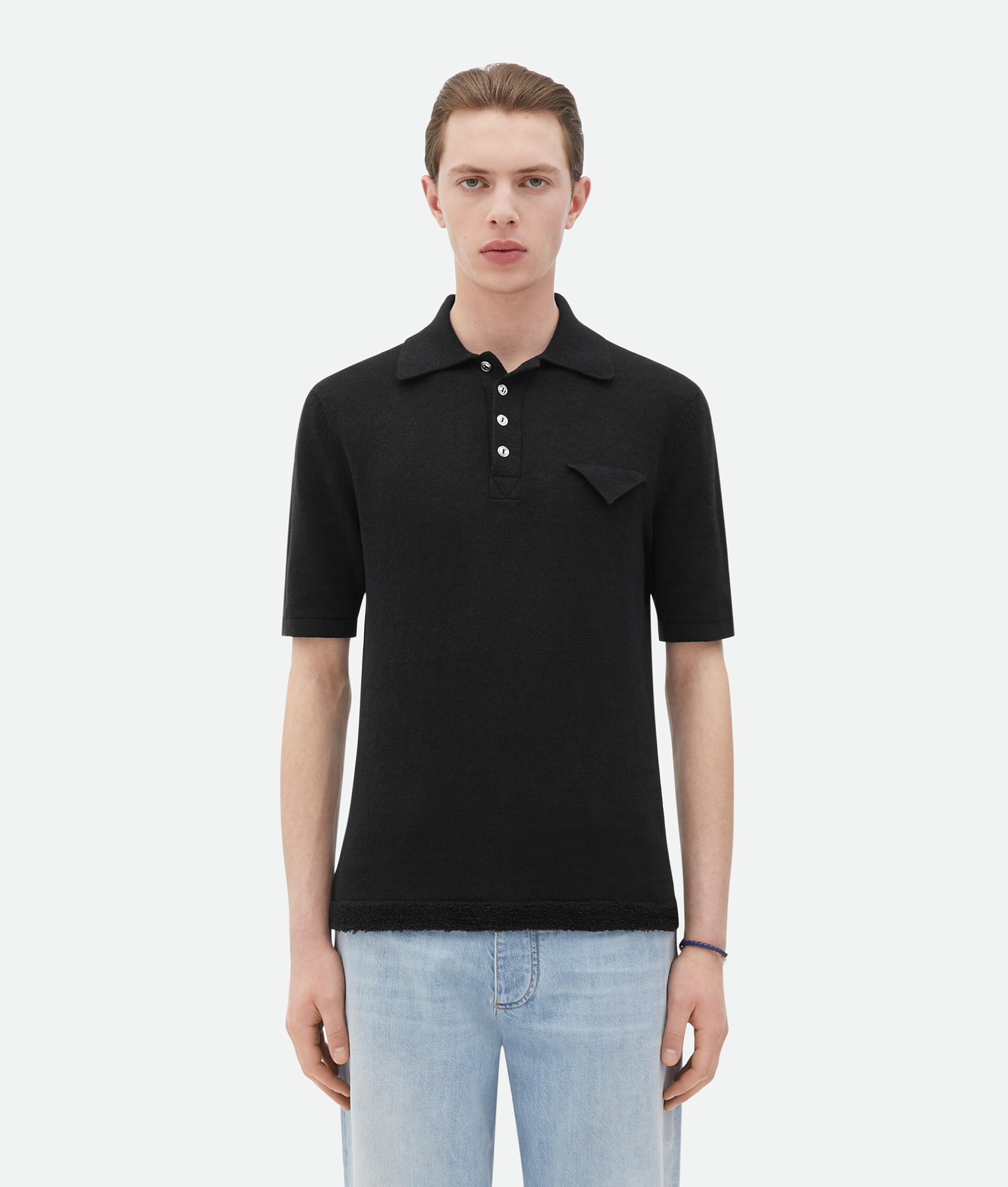 Bottega Venata ライトリネン ポロシャツ Bottega Veneta® Men's Light Linen Polo in String. Shop