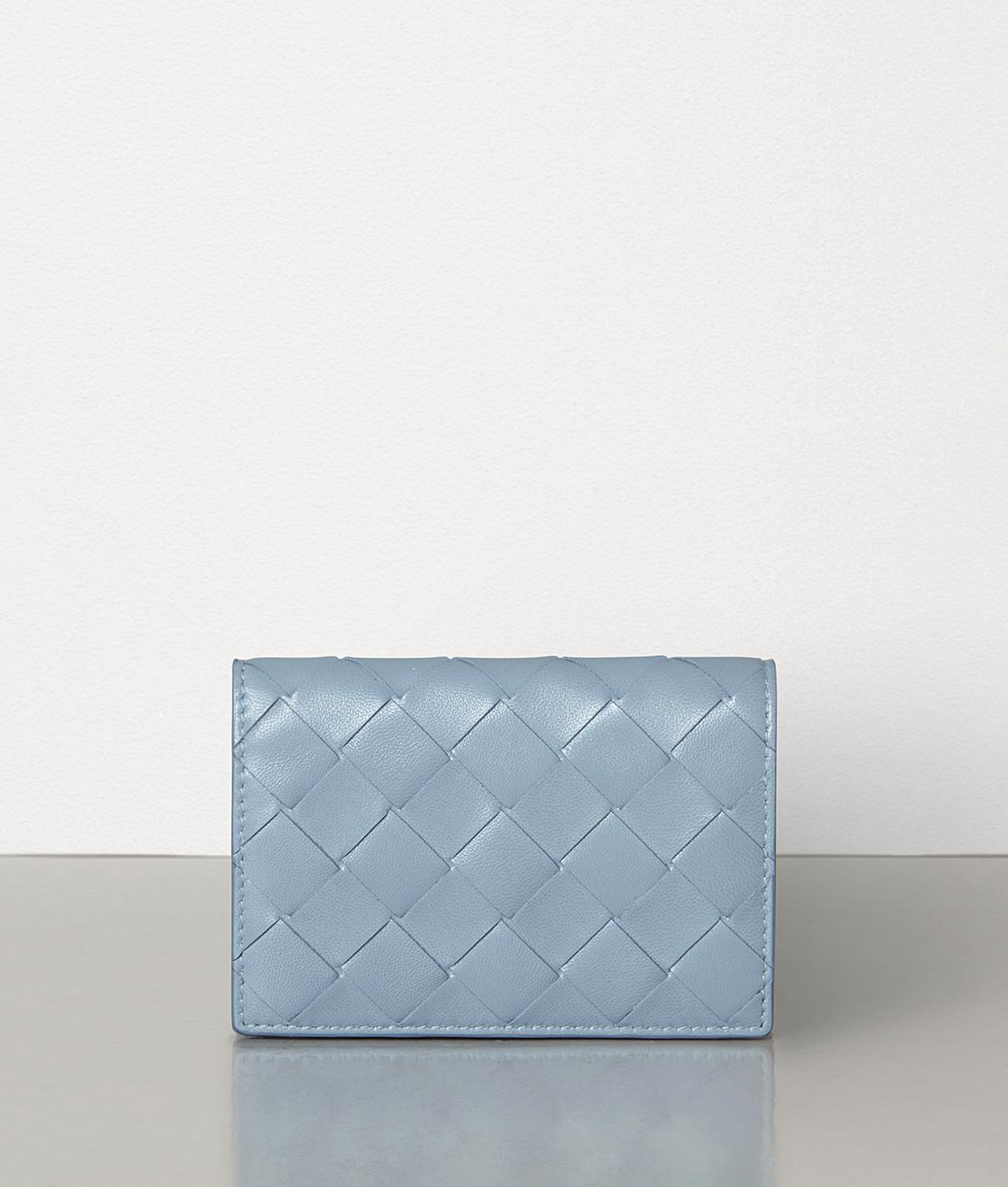 Bottega Veneta Leather Card Case in Ice (Blue) | Lyst