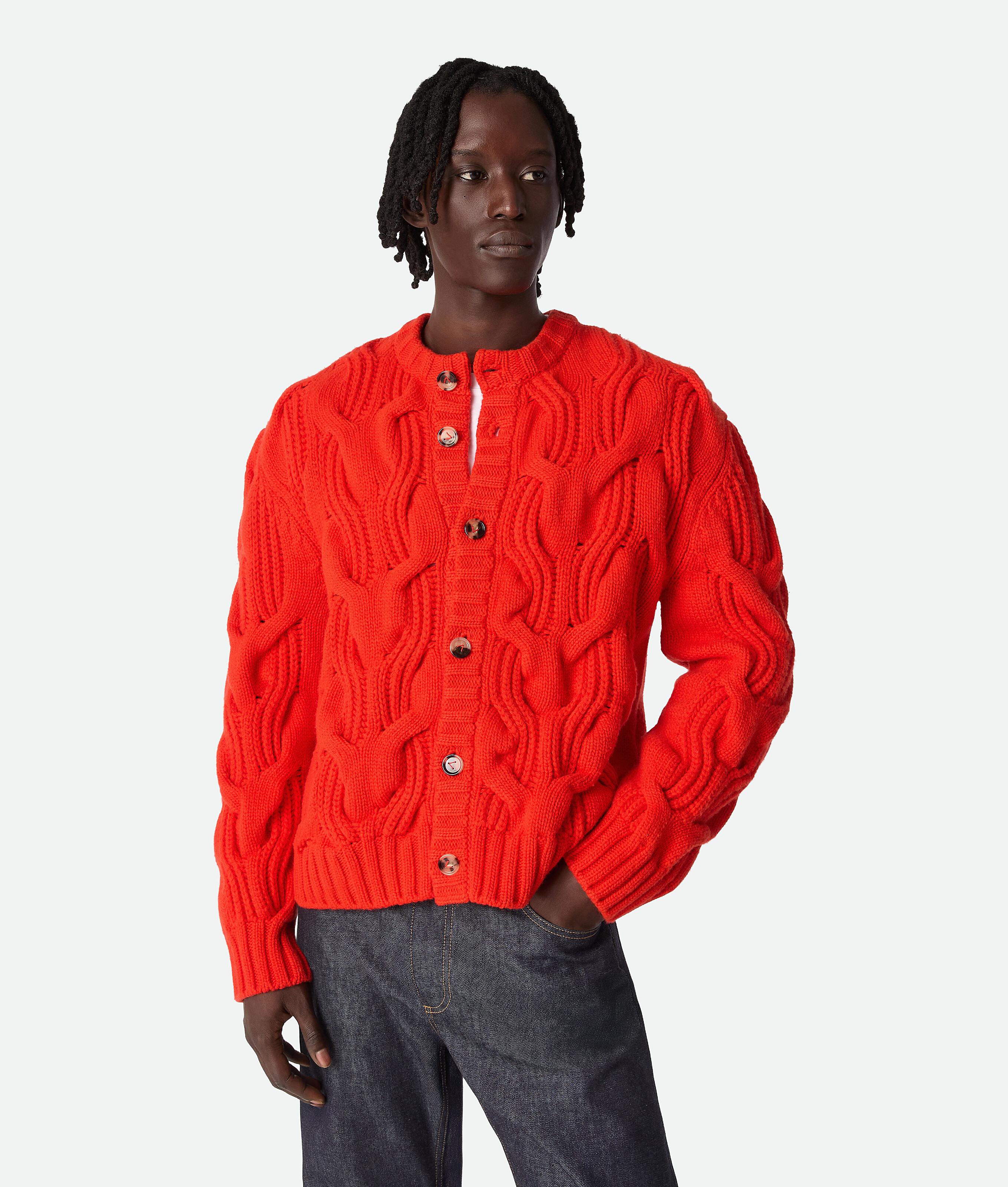 Red Bottega Veneta Knitwear for Men | Lyst