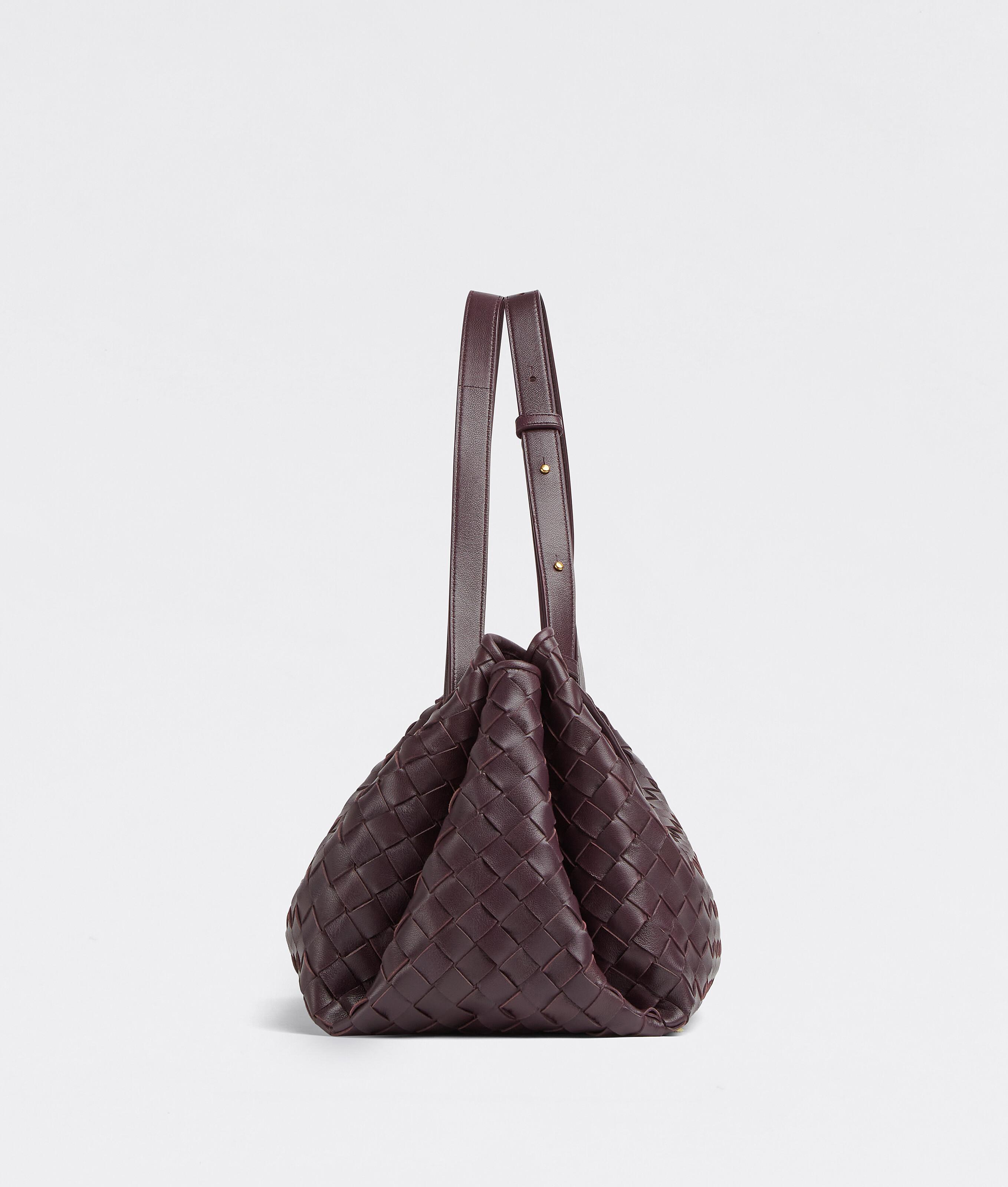 Bottega Veneta Leather Intrecciato Tuck Shoulder Bag