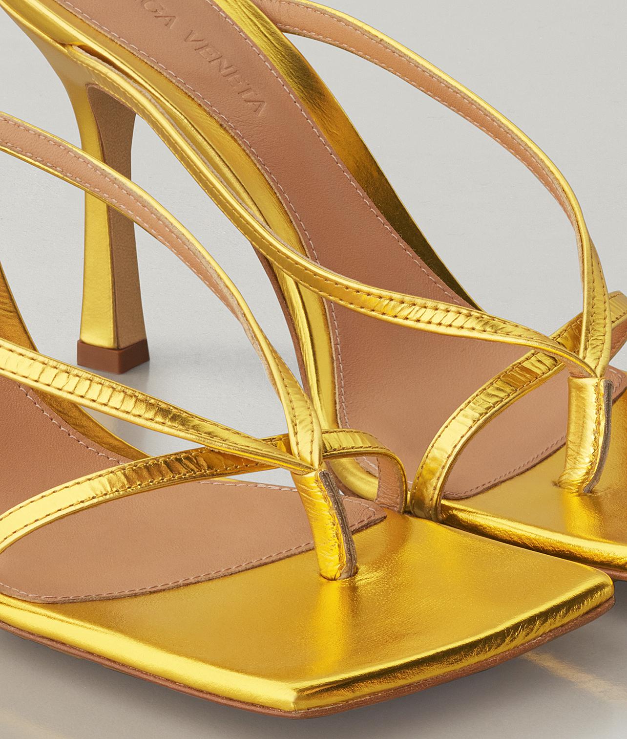 Bottega Stretch Sandals in Gold (Metallic) Lyst