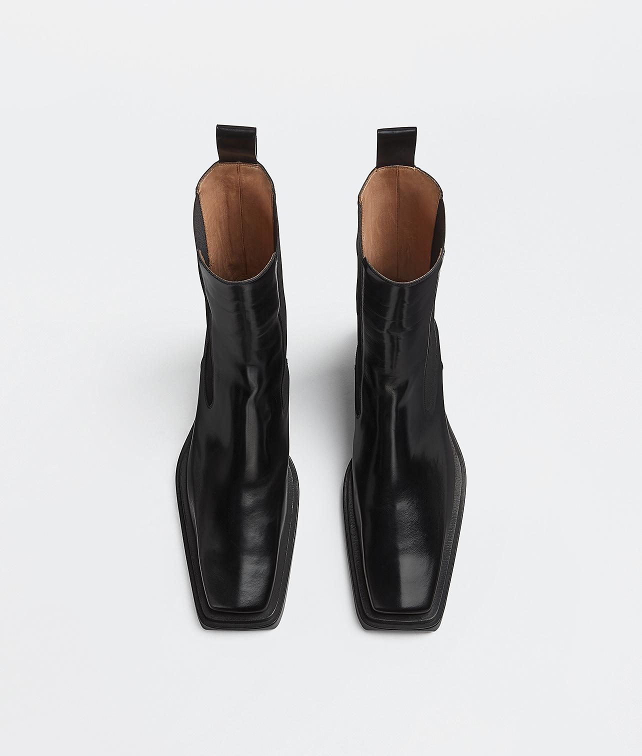 Bottega Veneta Leather Lean Boots in Black for Men | Lyst