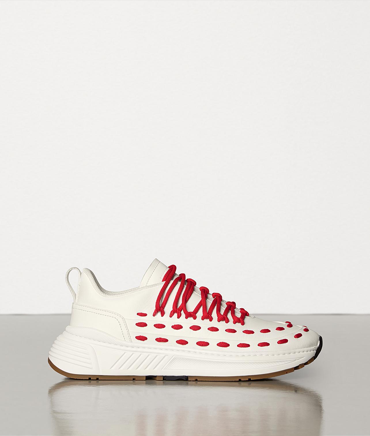 Bottega Veneta Leather The Lace Speedster in Red - Lyst