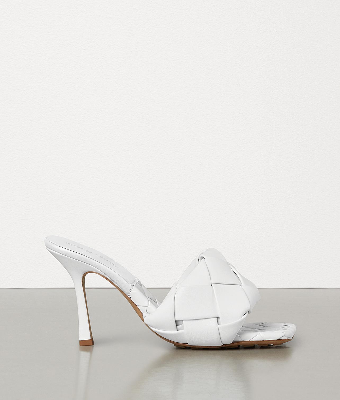 bottega veneta lido sandals white