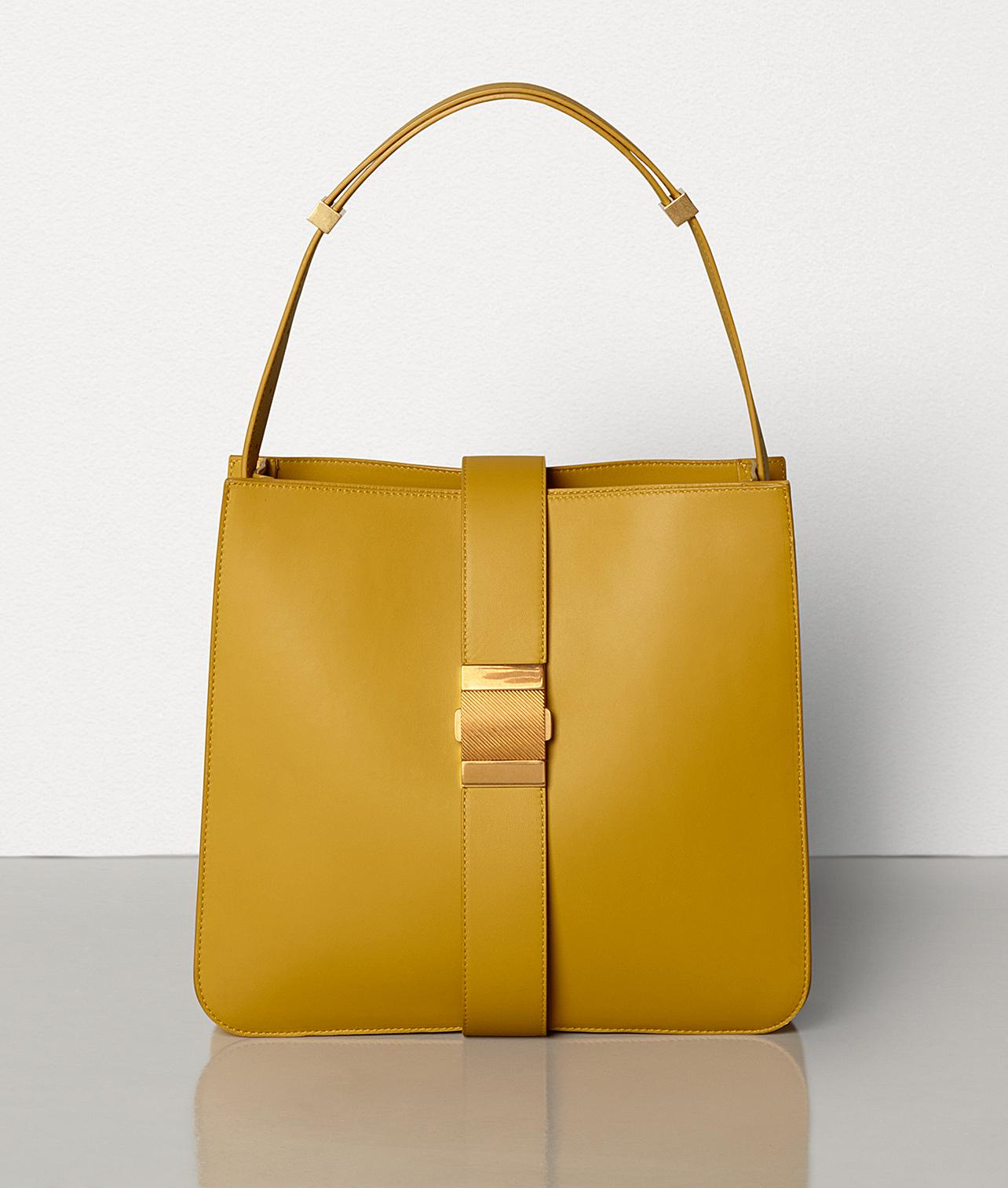 Bottega Veneta The Marie Leather Shoulder Bag in Yellow | Lyst