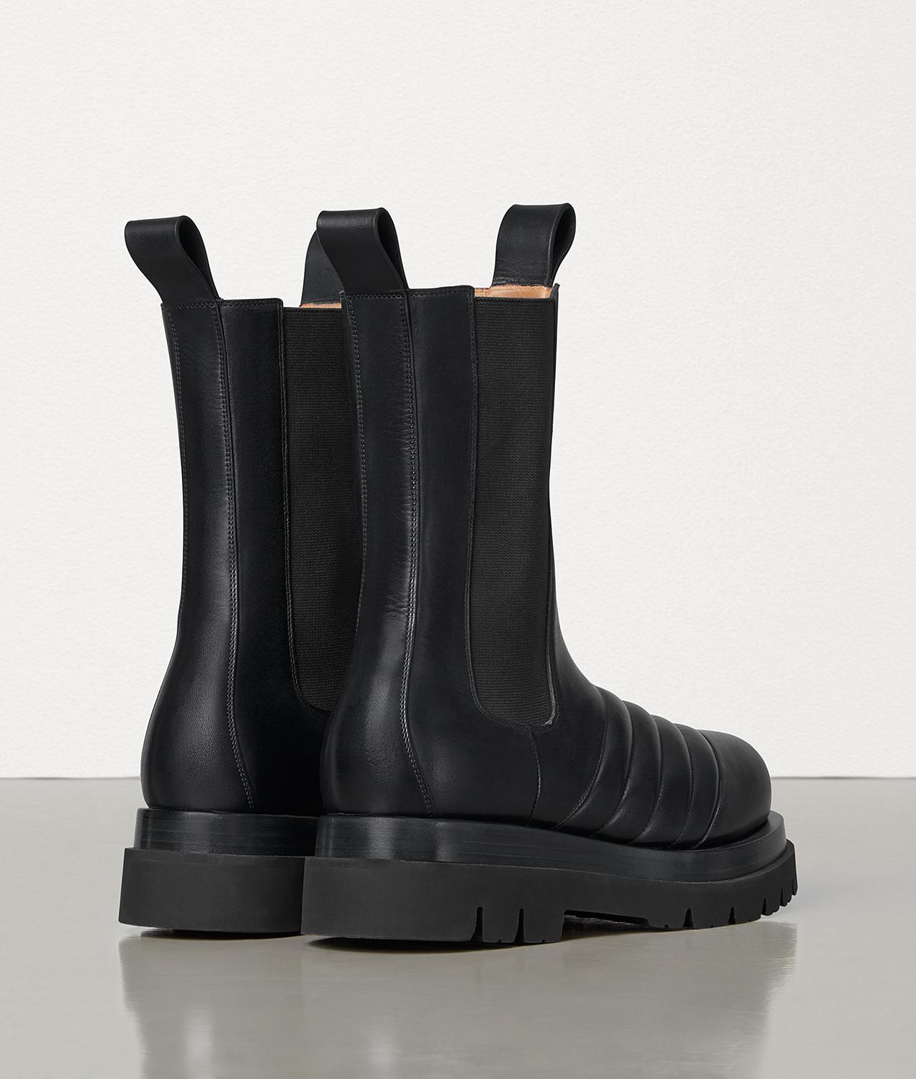 Bottega Storm Leather Combat Boots in Nero (Black) Lyst