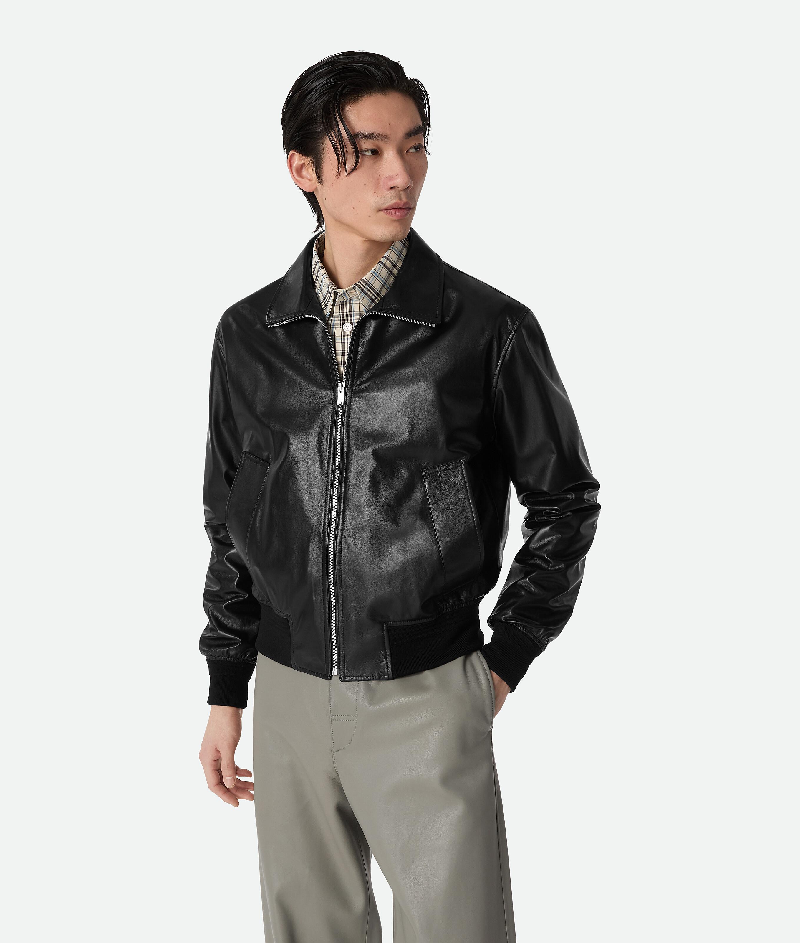 BOTTEGA VENETA ジャケット コート 38 レザー ダークネイビー BOTTEGA VENETA ジャケット コート 38 レザー ダークネイビー