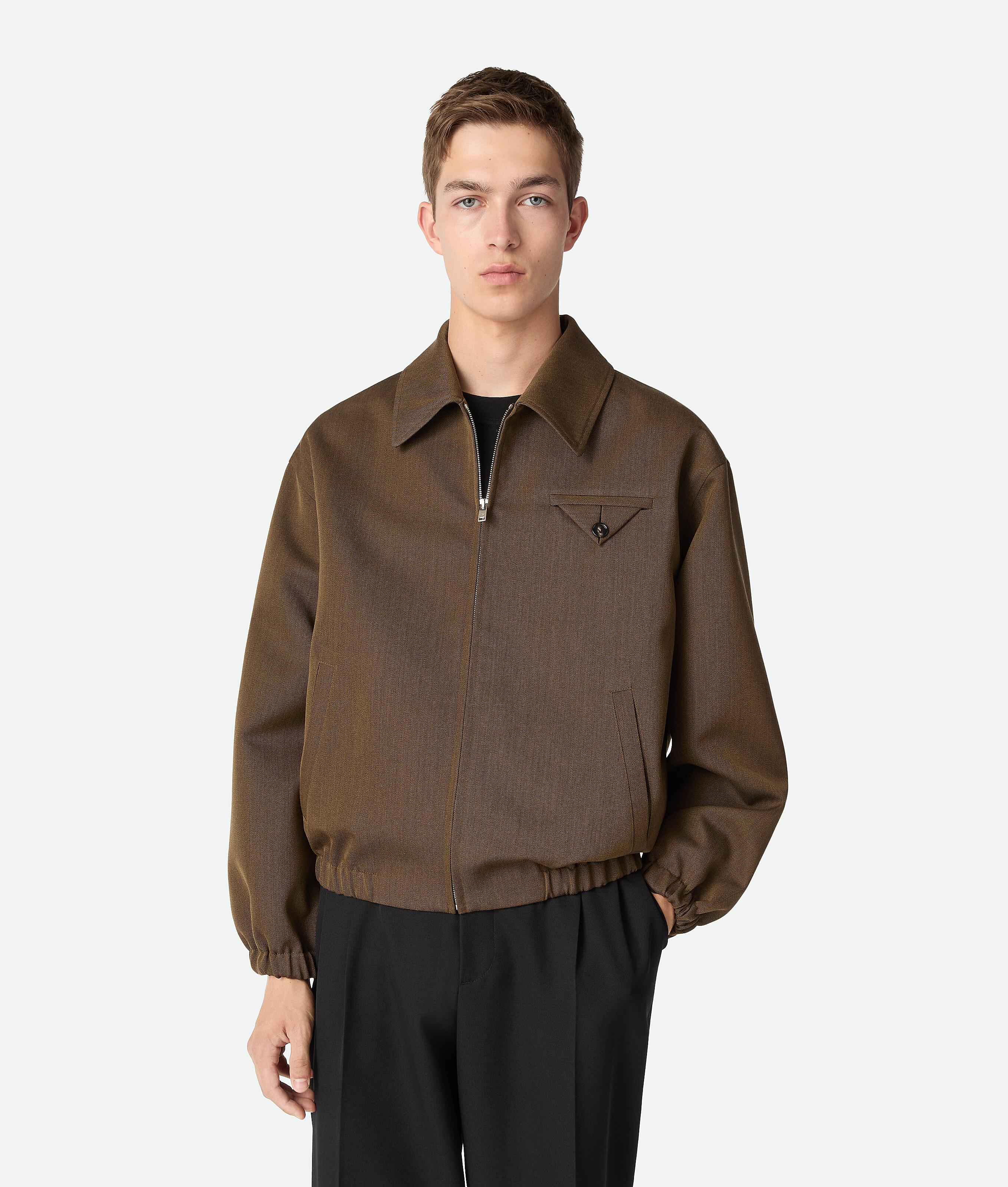 Bottega Veneta Soft Wool Blouson in Brown for Men | Lyst