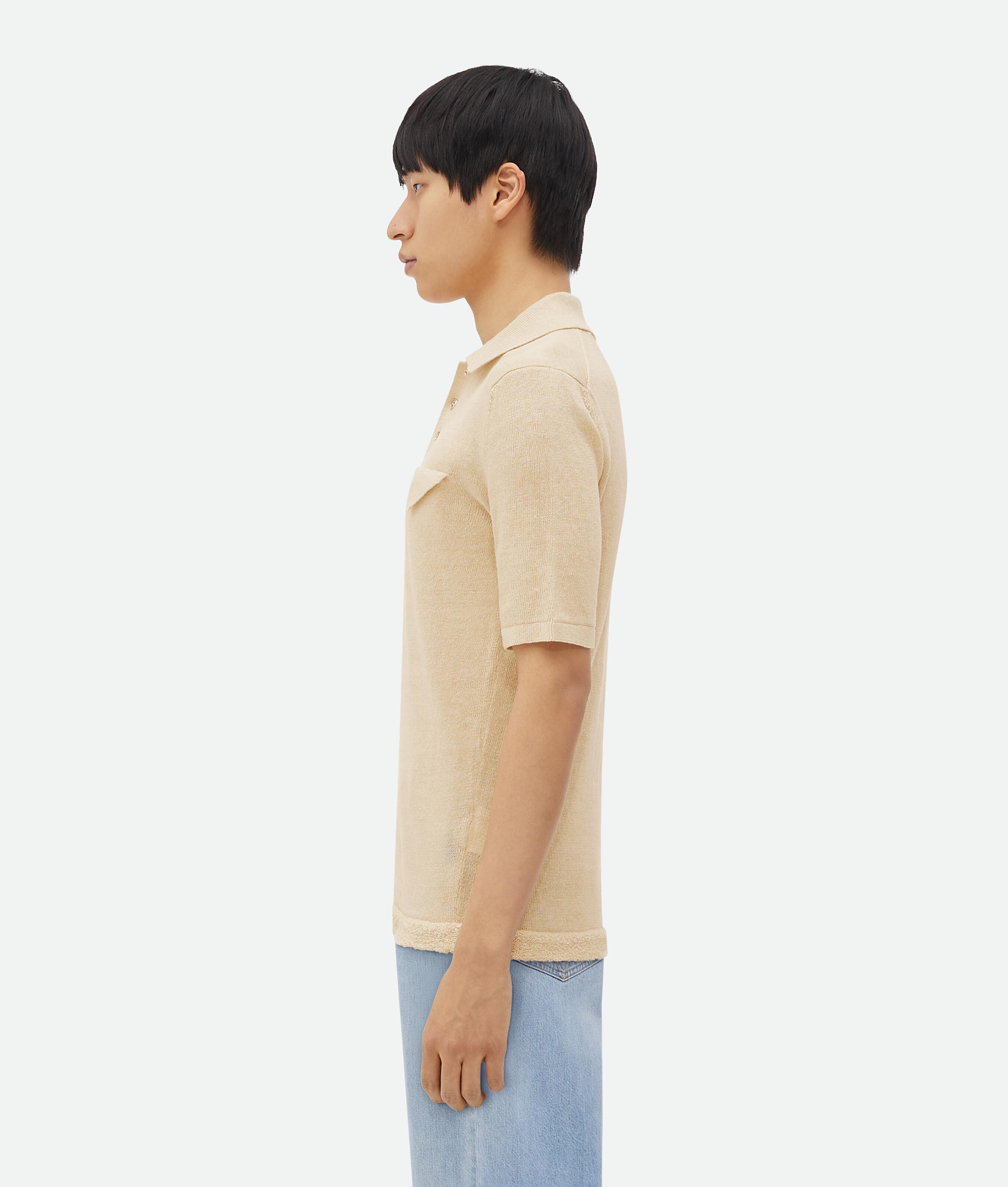 Bottega Venata ライトリネン ポロシャツ Bottega Veneta® Men's Light Linen Polo in String. Shop