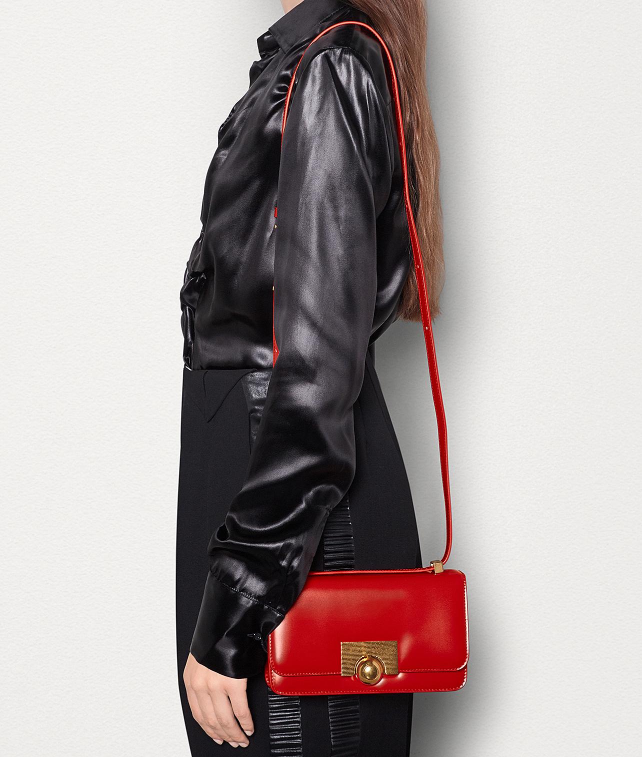 Bottega Veneta Leather The Mini Classic Bag in Bright Red (Red) - Lyst