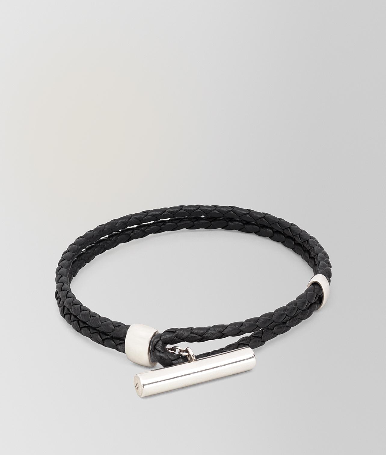 Bottega Veneta Leather Bracelet in Nero (Black) for Men | Lyst UK