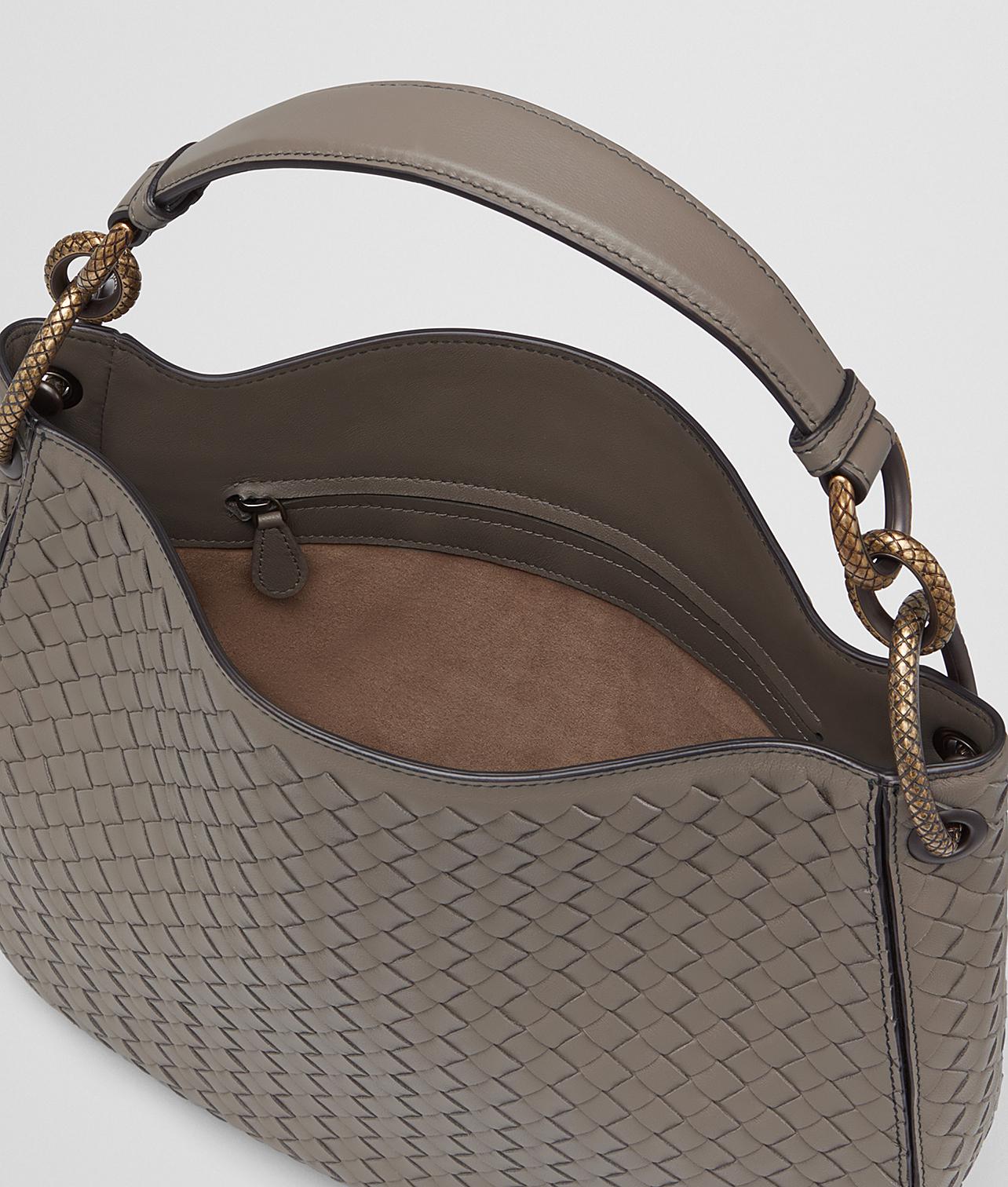 bottega veneta small loop intrecciato woven hobo bag