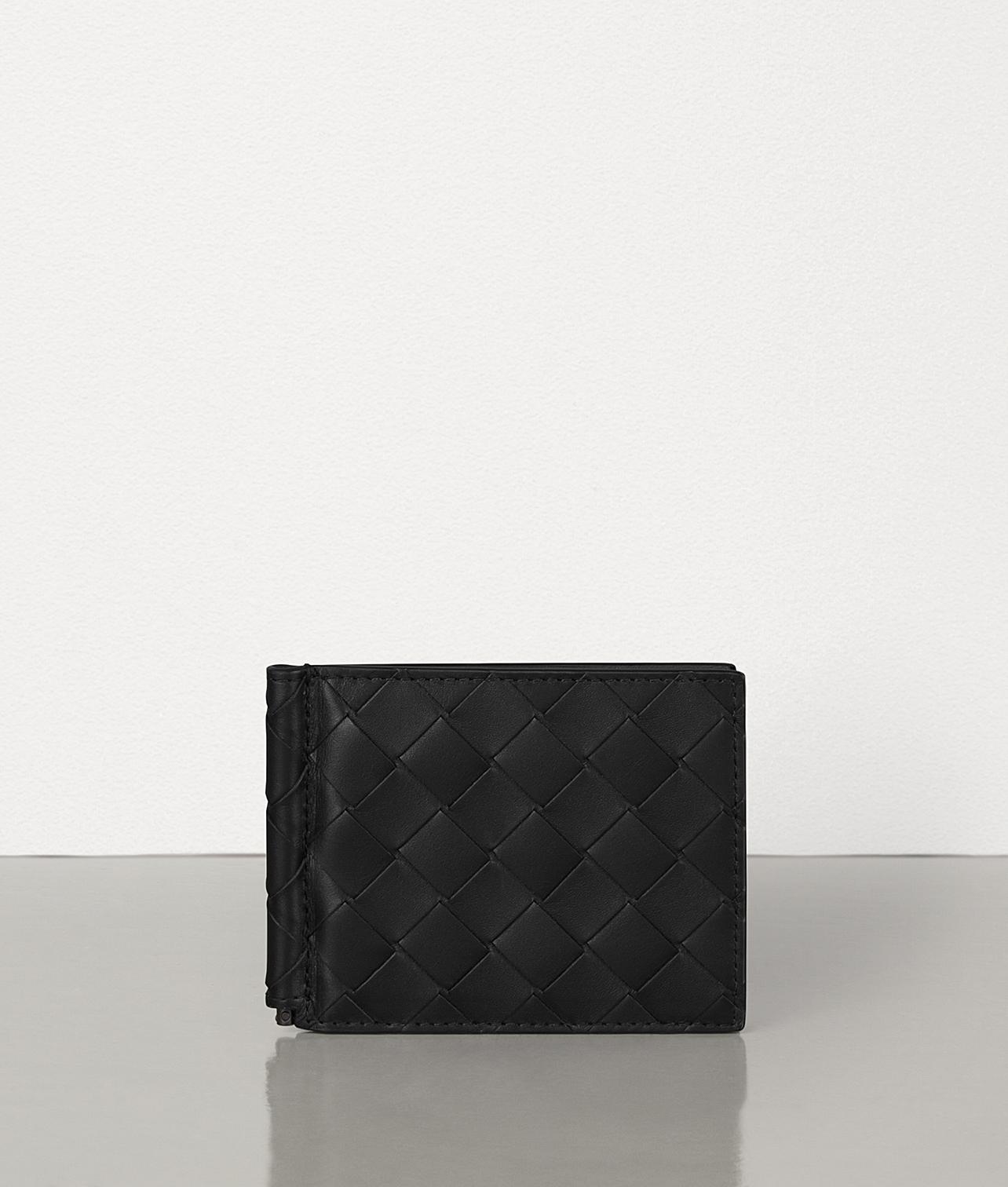 Bottega Veneta Leather Bi-fold Wallet With Money Clip in Nero Light ...