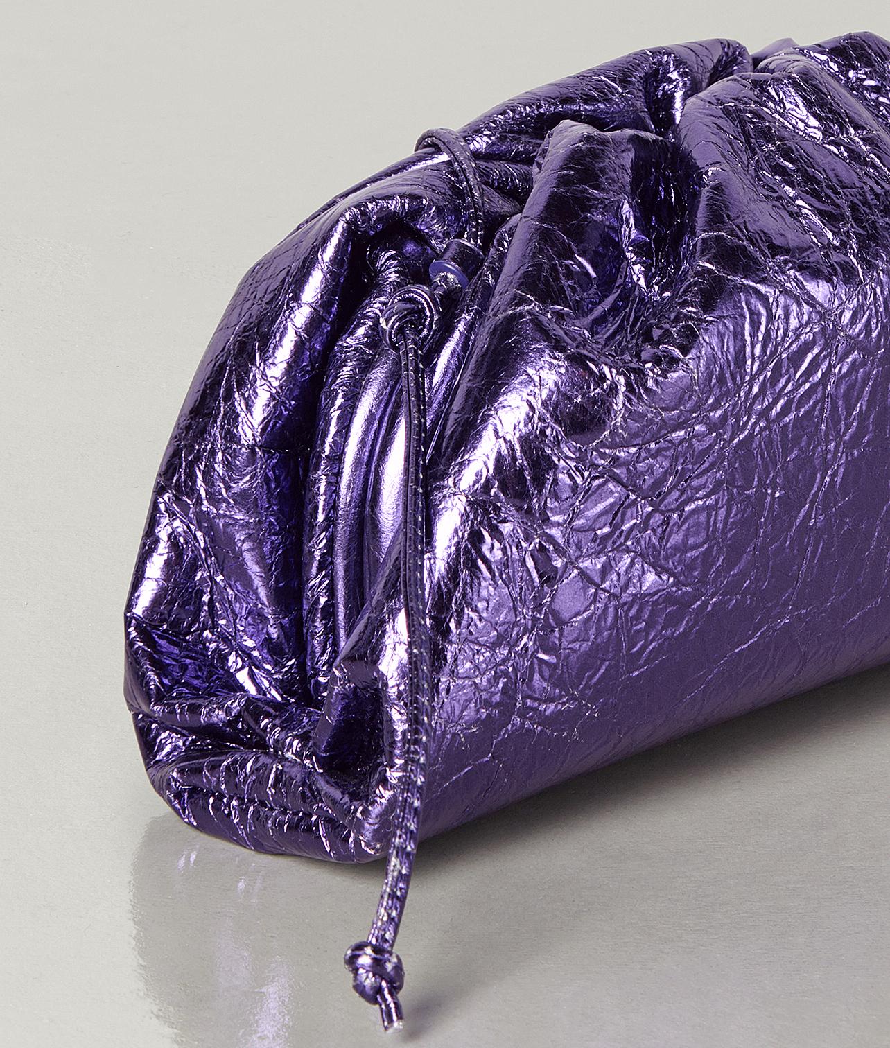 Bottega Veneta Intrecciato Leather Mini Pouch Purple