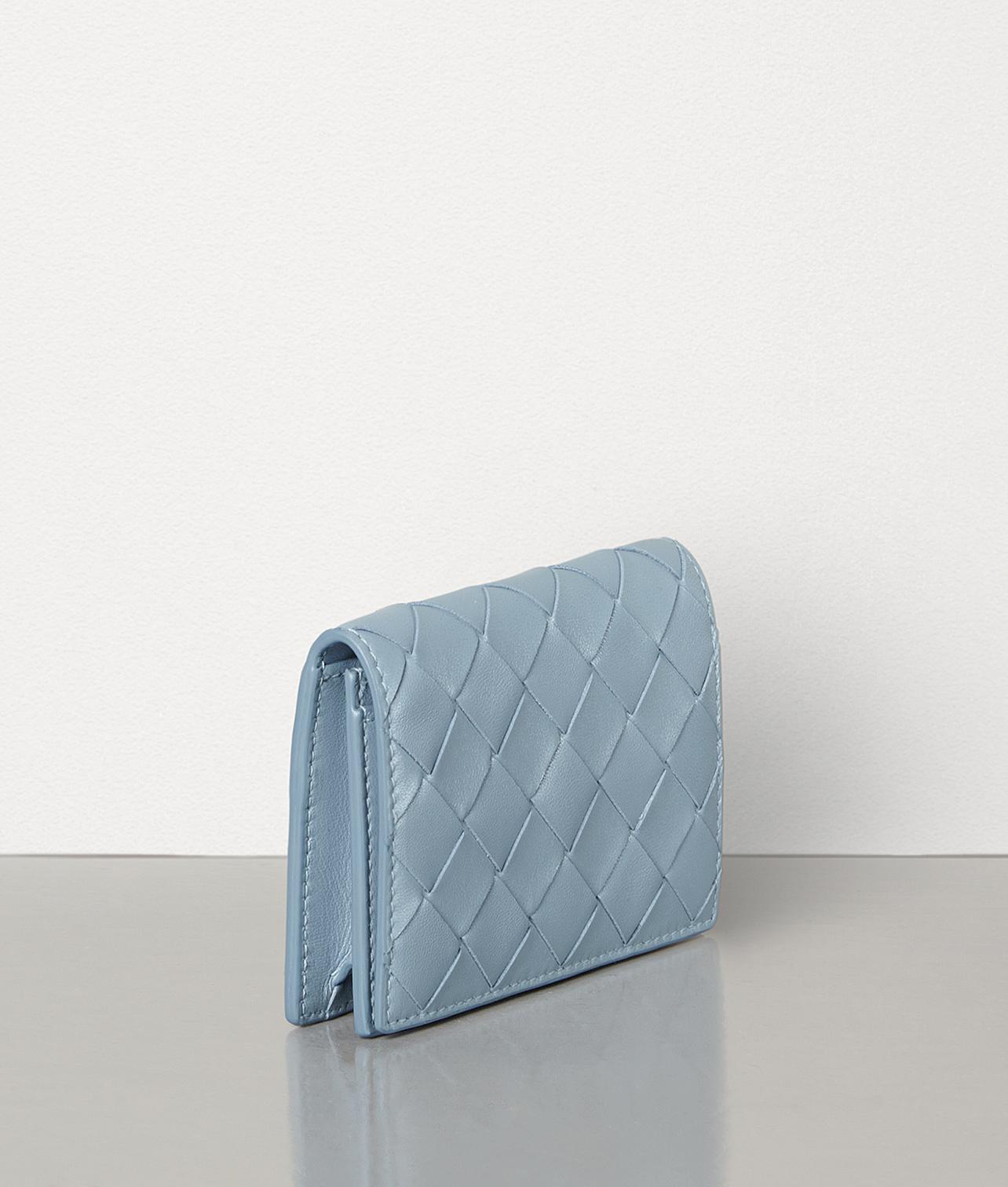 Bottega Veneta Leather Card Case in Ice (Blue) | Lyst
