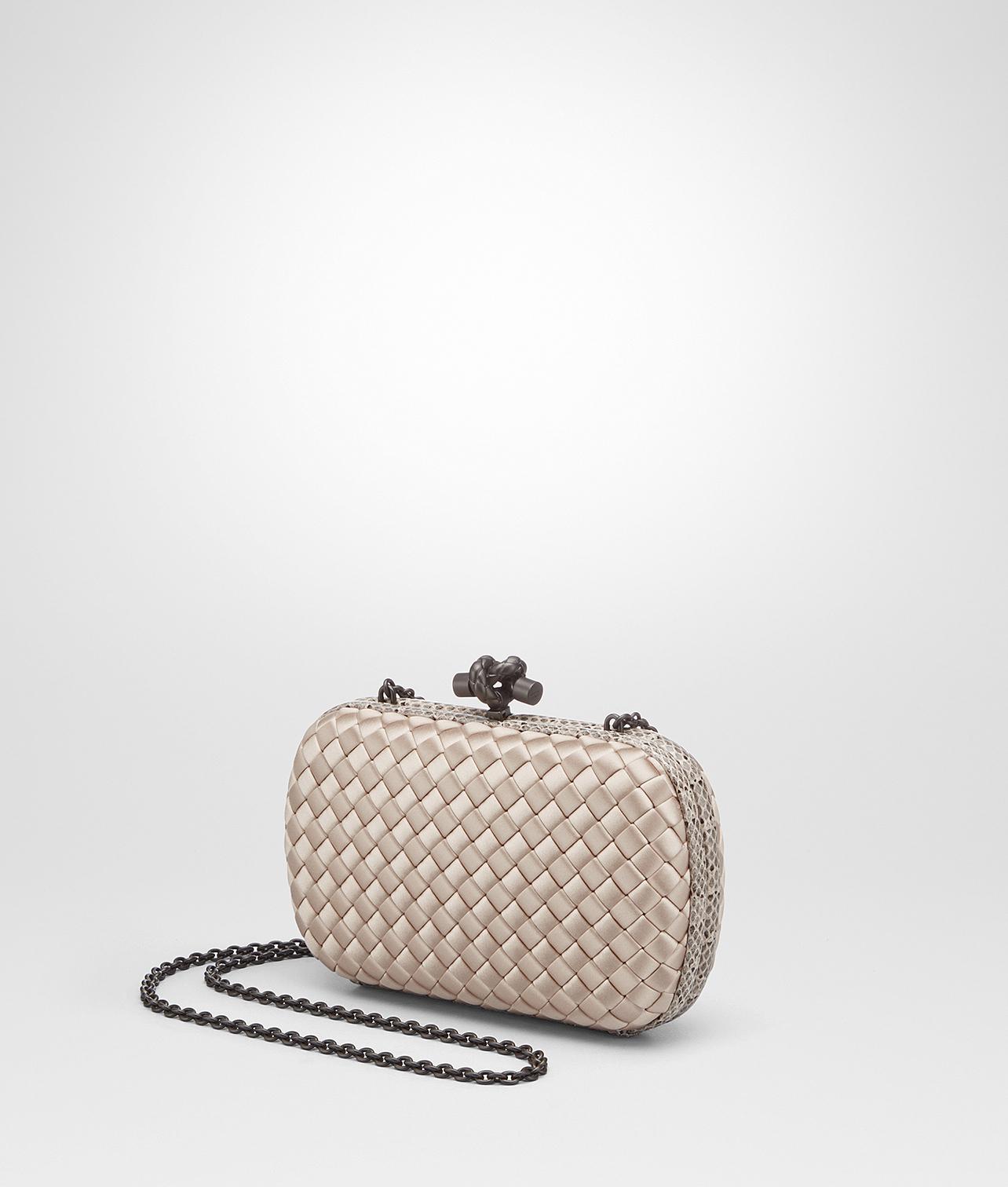 Bottega Veneta Satin Stretch Knot Clutch Bag | Lyst