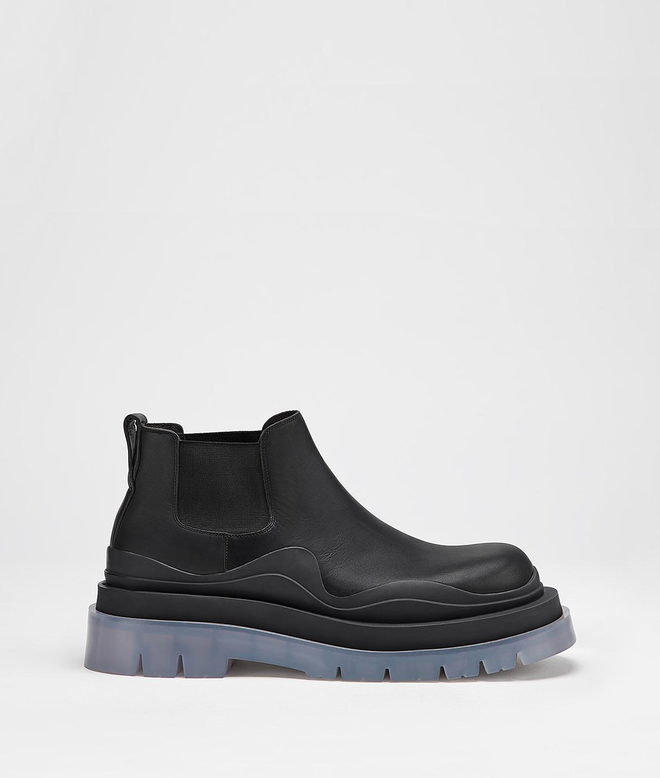Bottega Veneta Tire Leather Low top Chelsea Boots in Black for Men Lyst