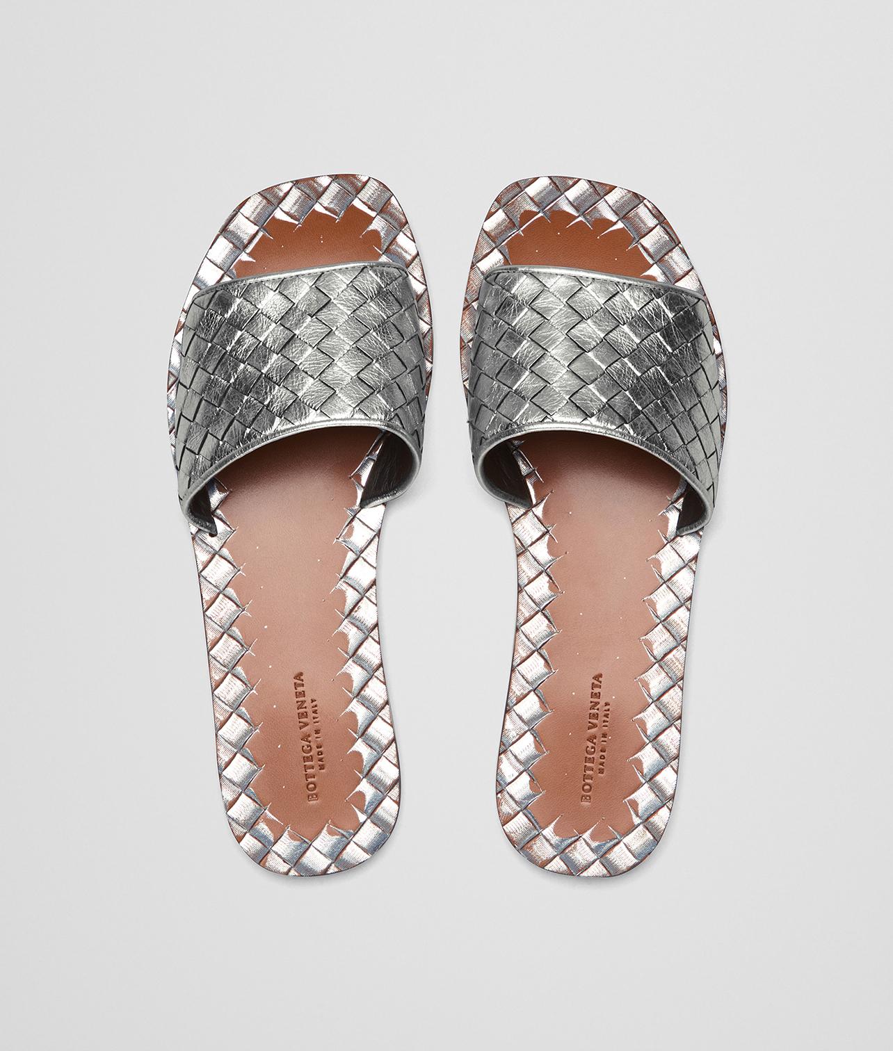 Bottega Veneta Ravello Sandals in Metallic | Lyst