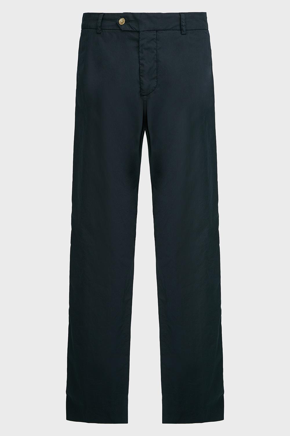 Frescobol Carioca Linen Tailored Chino Trousers in Blue for Men - Lyst