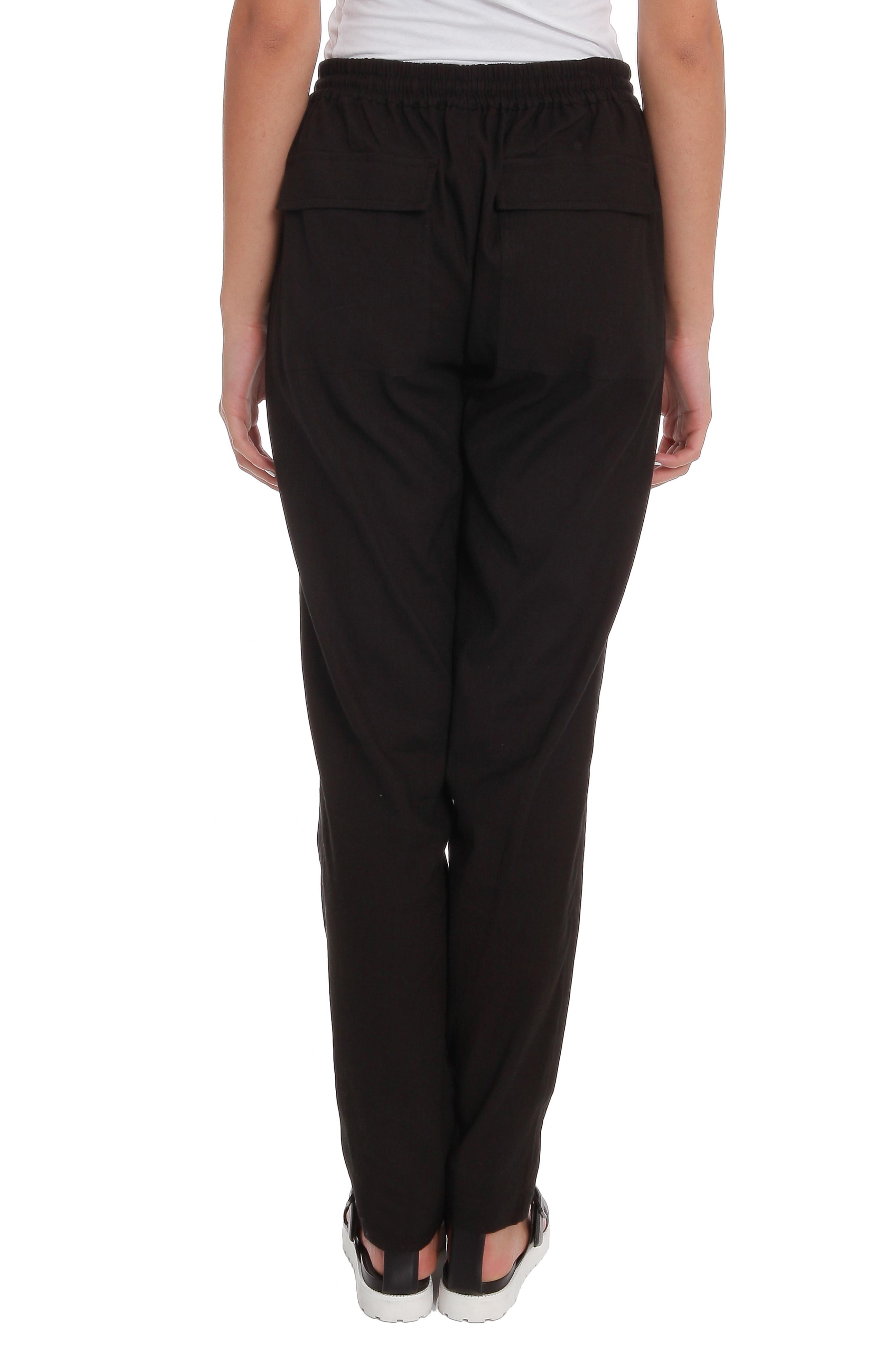 black linen jogger pants