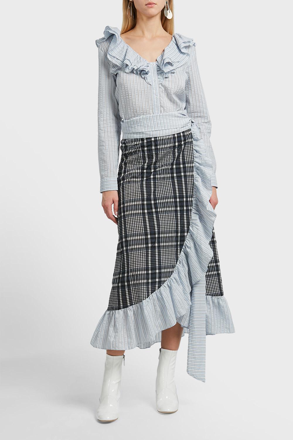 ganni charron skirt