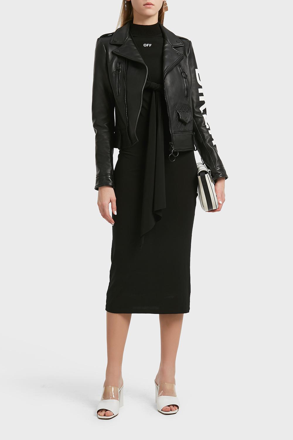 off white leather jacket womens