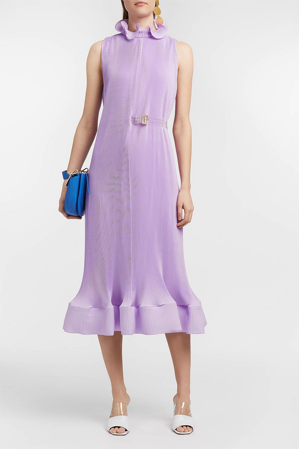 tibi plisse dress