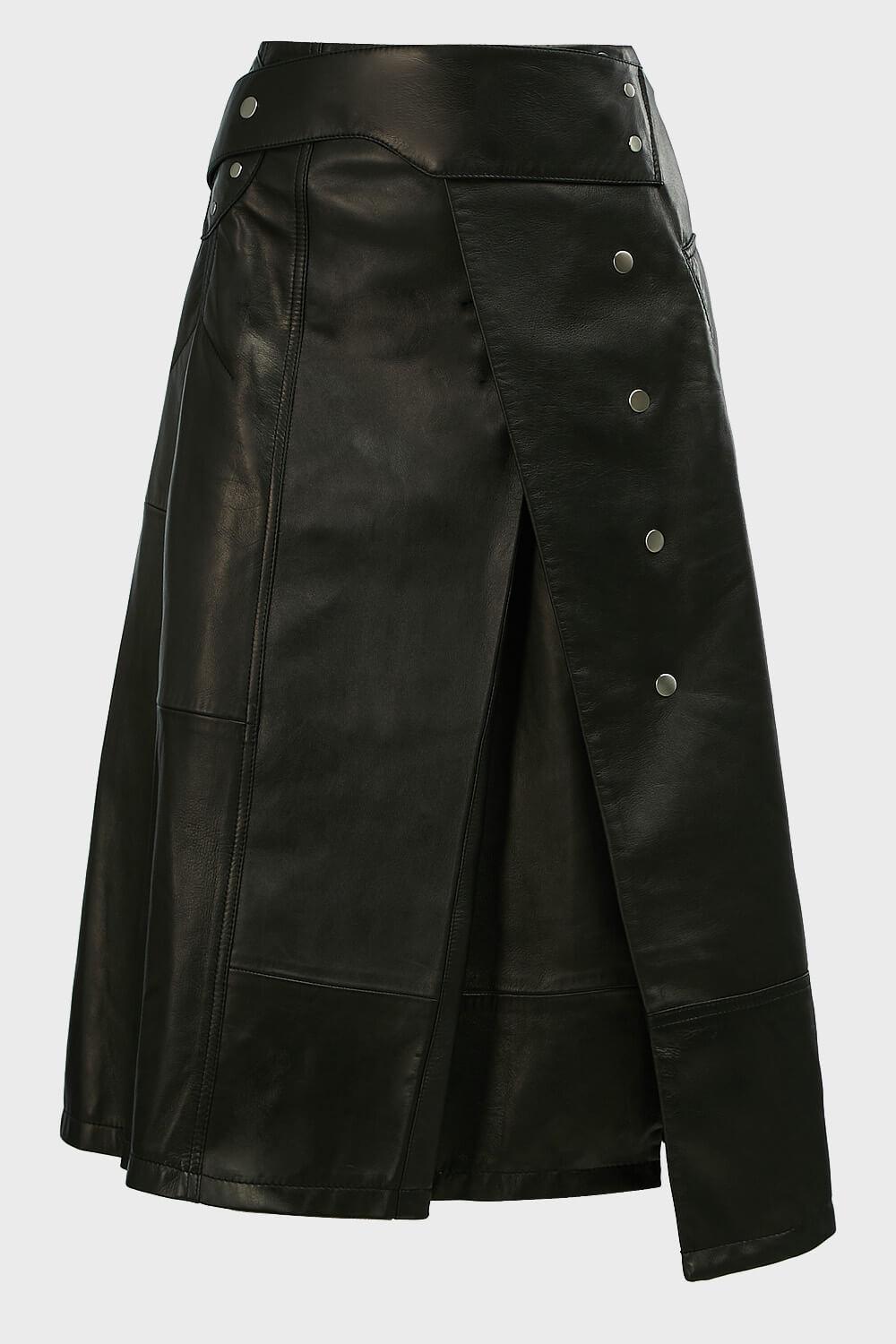3.1 Phillip Lim Leather Trench Skirt in Black - Save 40% - Lyst