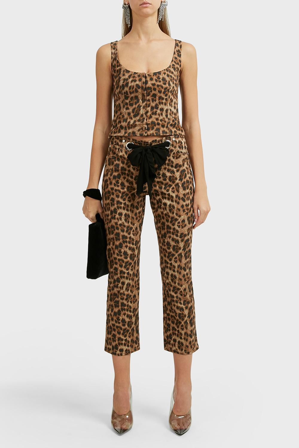 Miaou Denim Tommy Leopard-print Jeans - Lyst