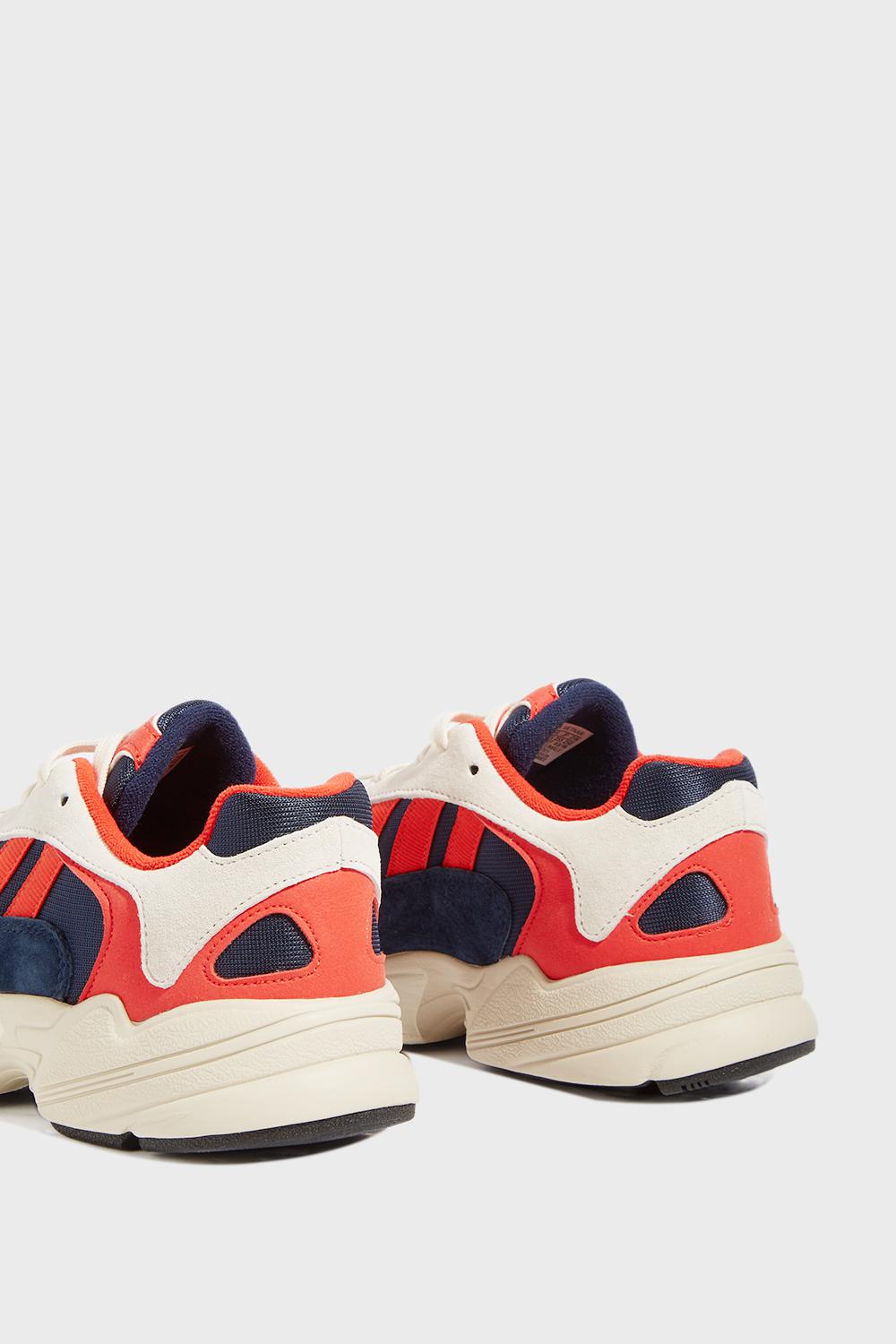 mens adidas yung 1 ii red suede trainers