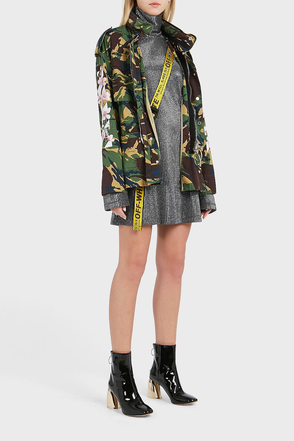 off white flower jacket