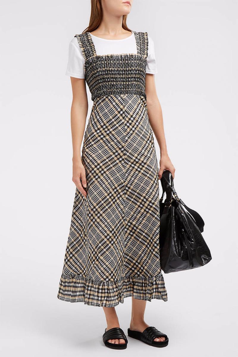 ganni charron maxi dress
