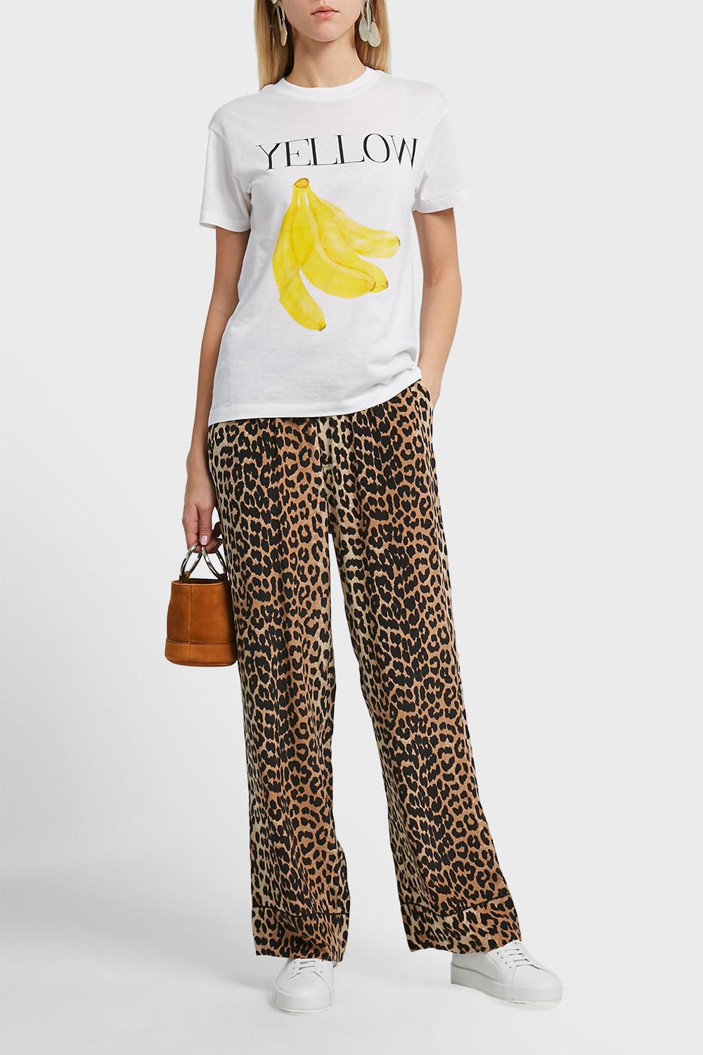 Leopard silk pants Clearance