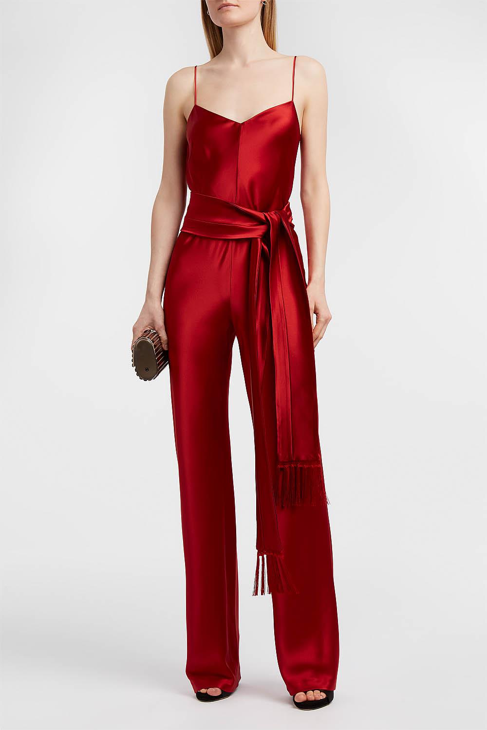 galvan red jumpsuit