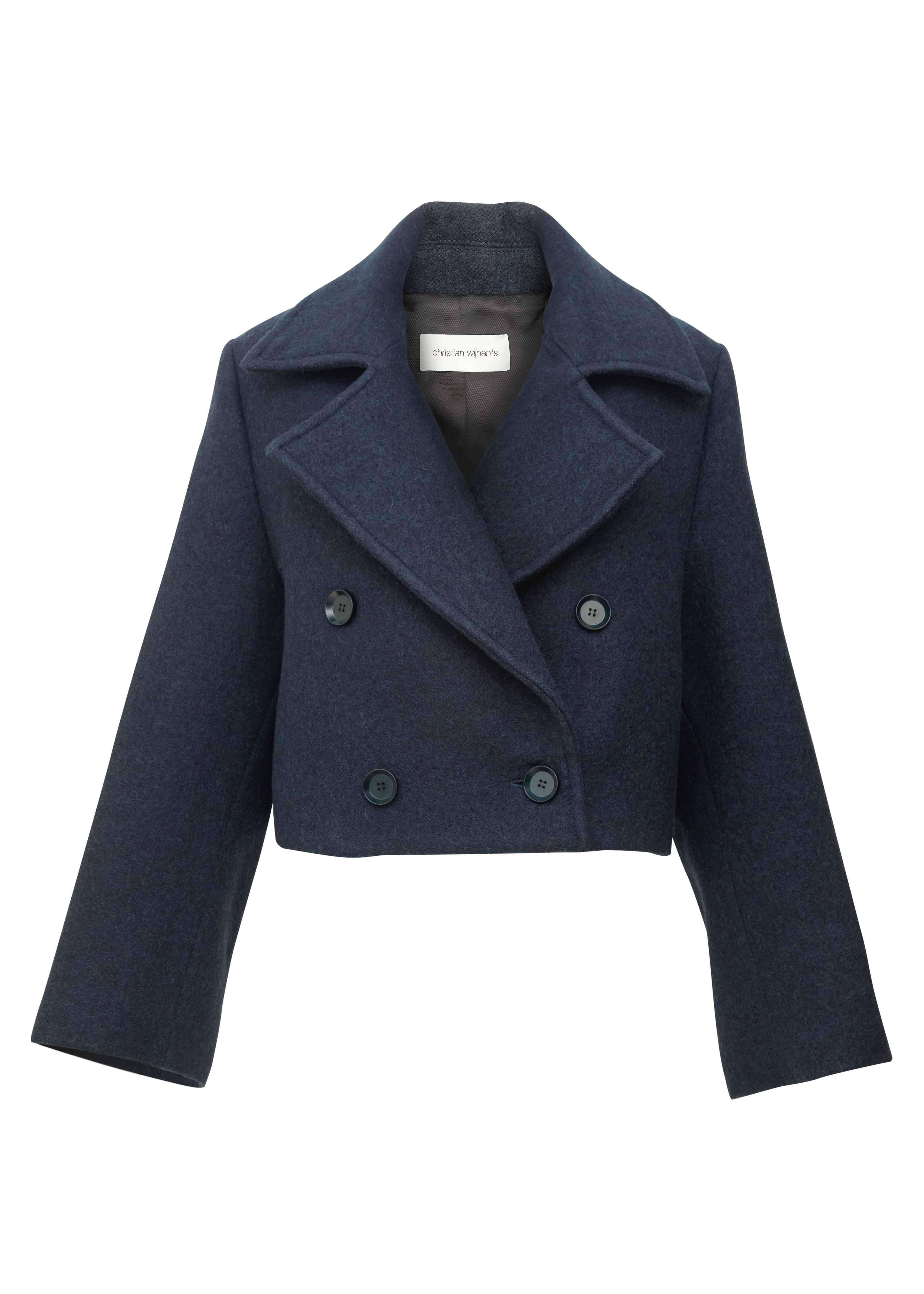 Christian Wijnants Jarno Cropped Jacket in Blue | Lyst