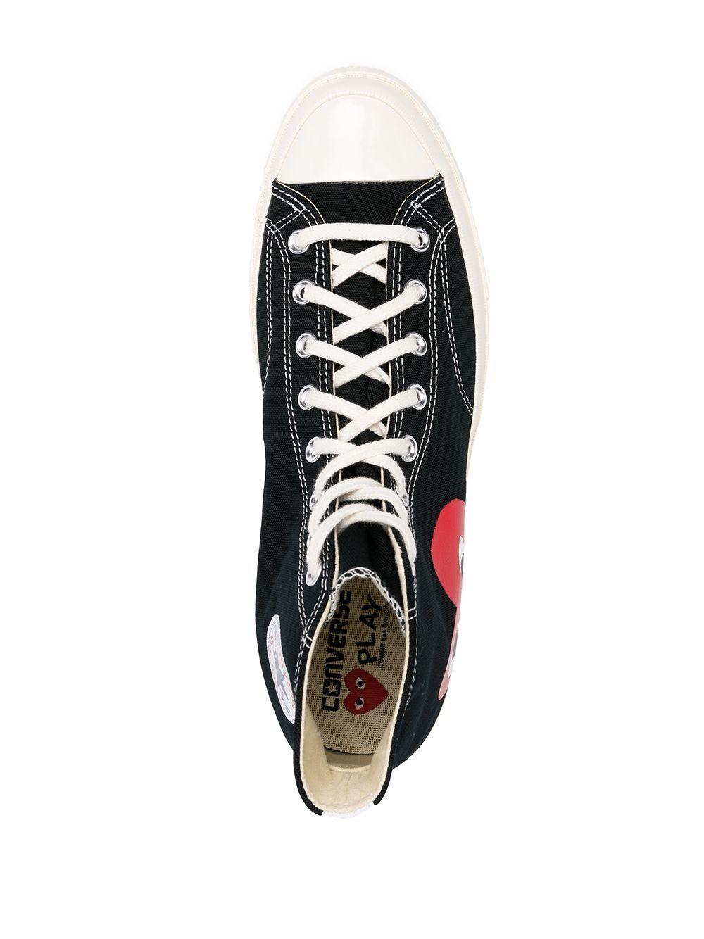 COMME DES GARÇONS PLAY Black/red/white Canvas X Converse High-top Sneakers  | Lyst UK