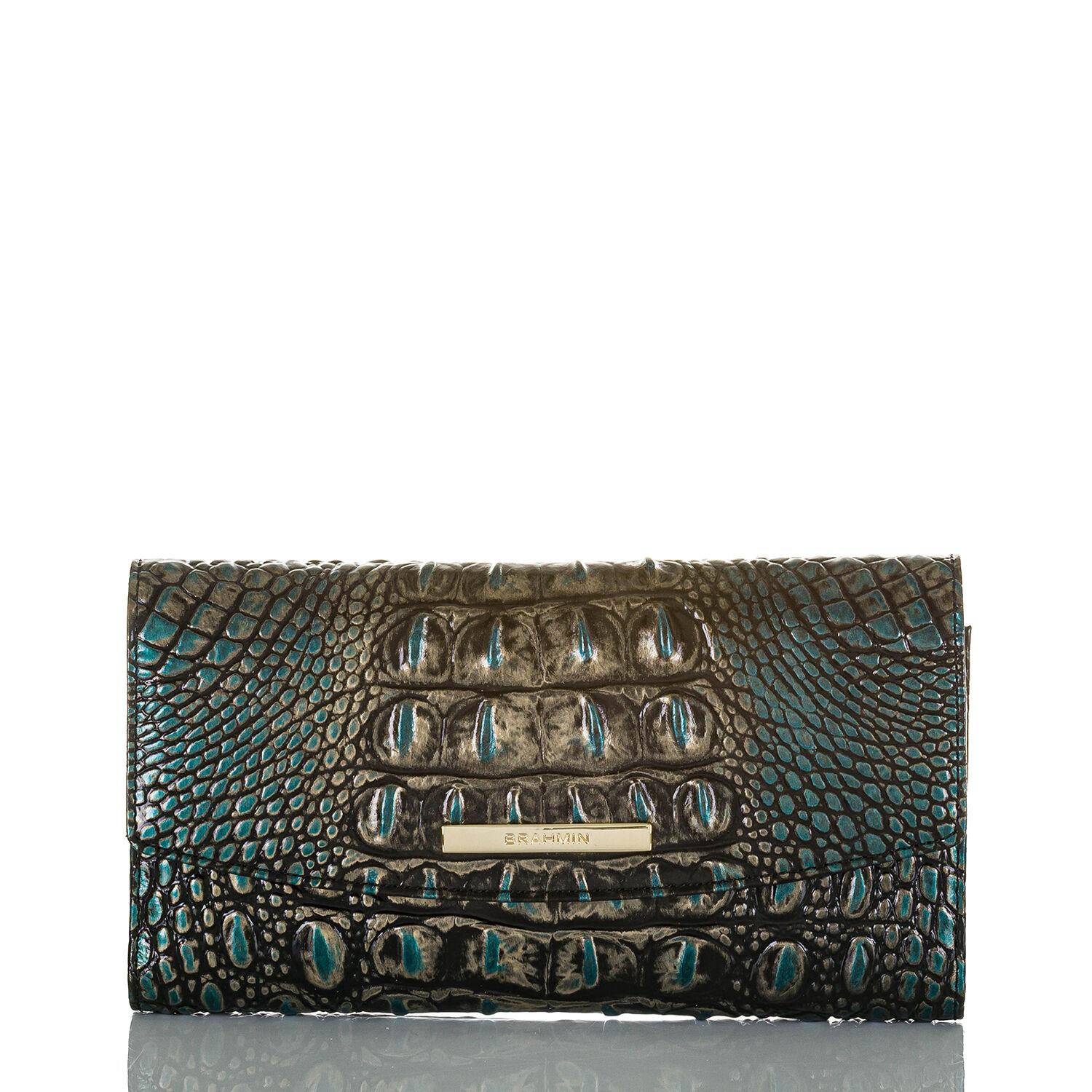 Brahmin Leather Modern Checkbook Wallet Agate Melbourne Lyst