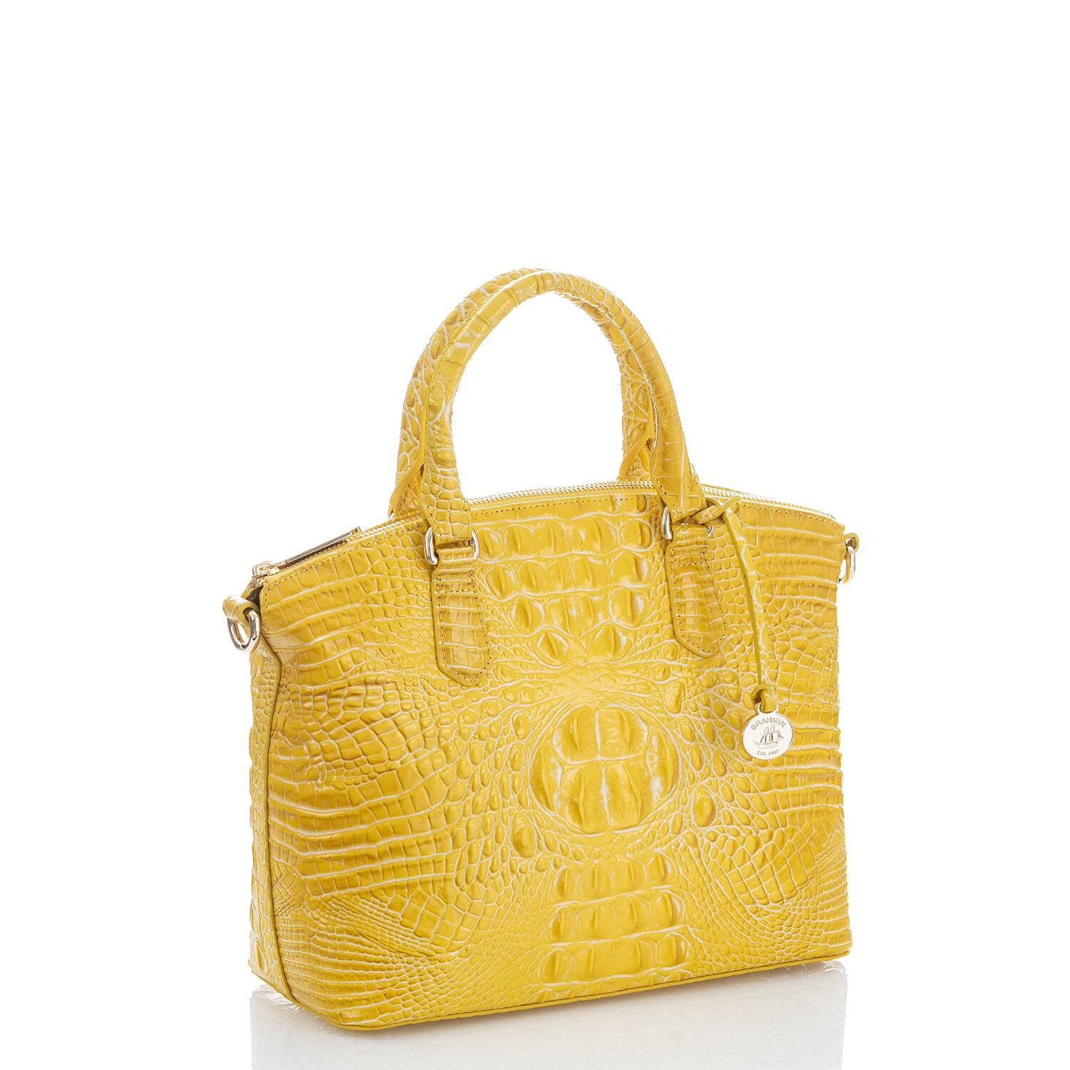 Brahmin Leather Duxbury Satchel Sunflower Melbourne in Yellow Lyst