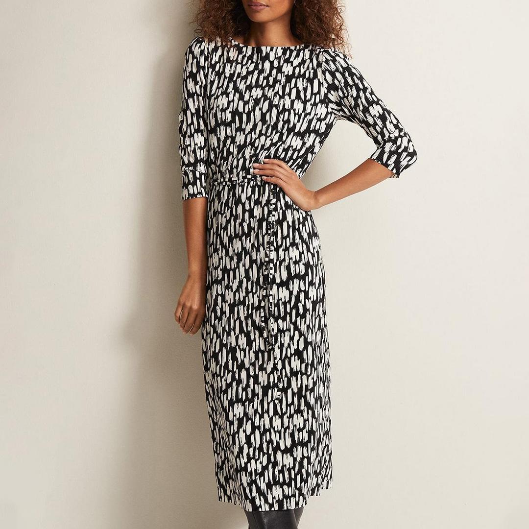 strapless open back dress Olympia Asymmetrical Pleated Maxi Dress
