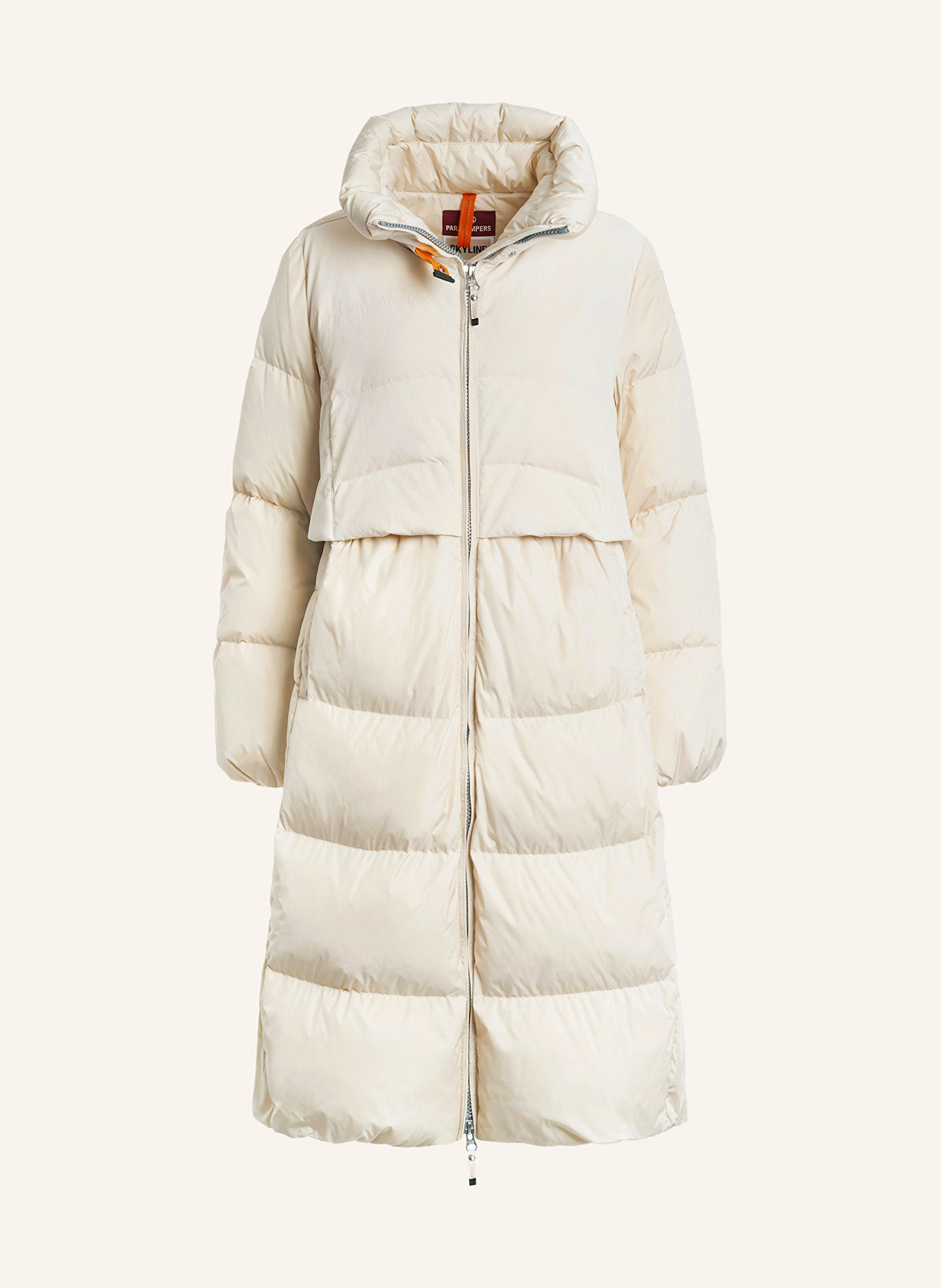 Breuninger Parajumpers Jacke Damen Leder Blauer Daunenmantel