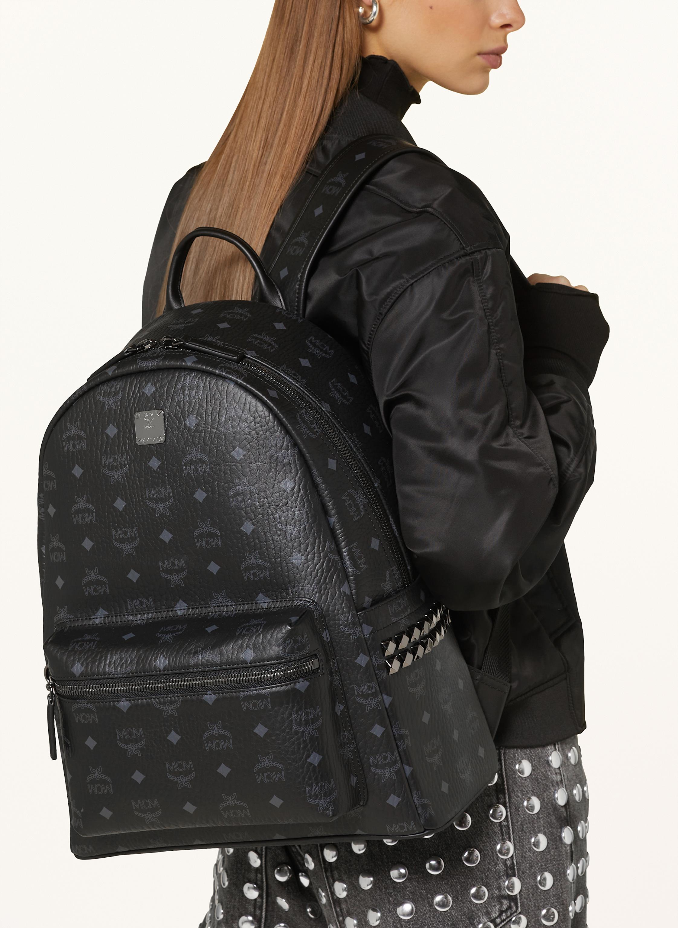 Fake black mcm backpack deals