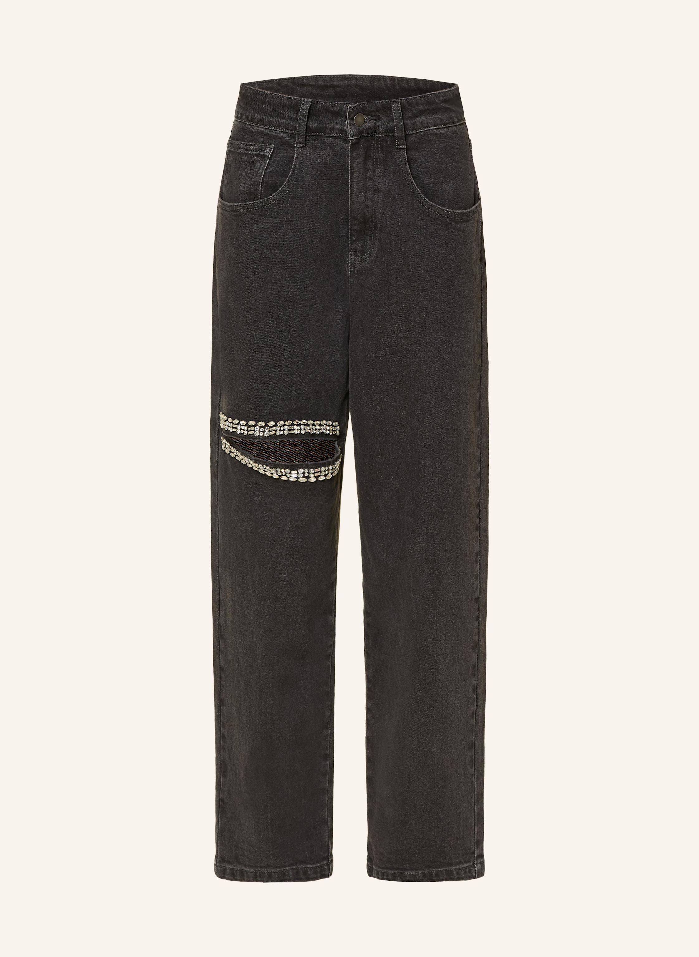 Karo Kauer Jeans Cut Out Tasche Karo Kauer Mom Jeans Mit