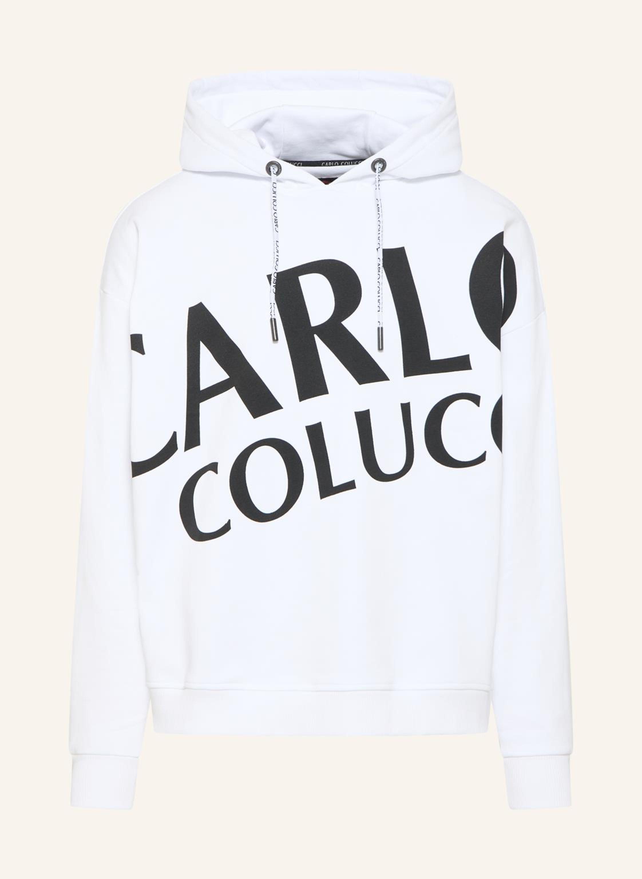 carlo colucci Oversize Hoodie mit Schriftzug DAVOODI in Weiß für Herren