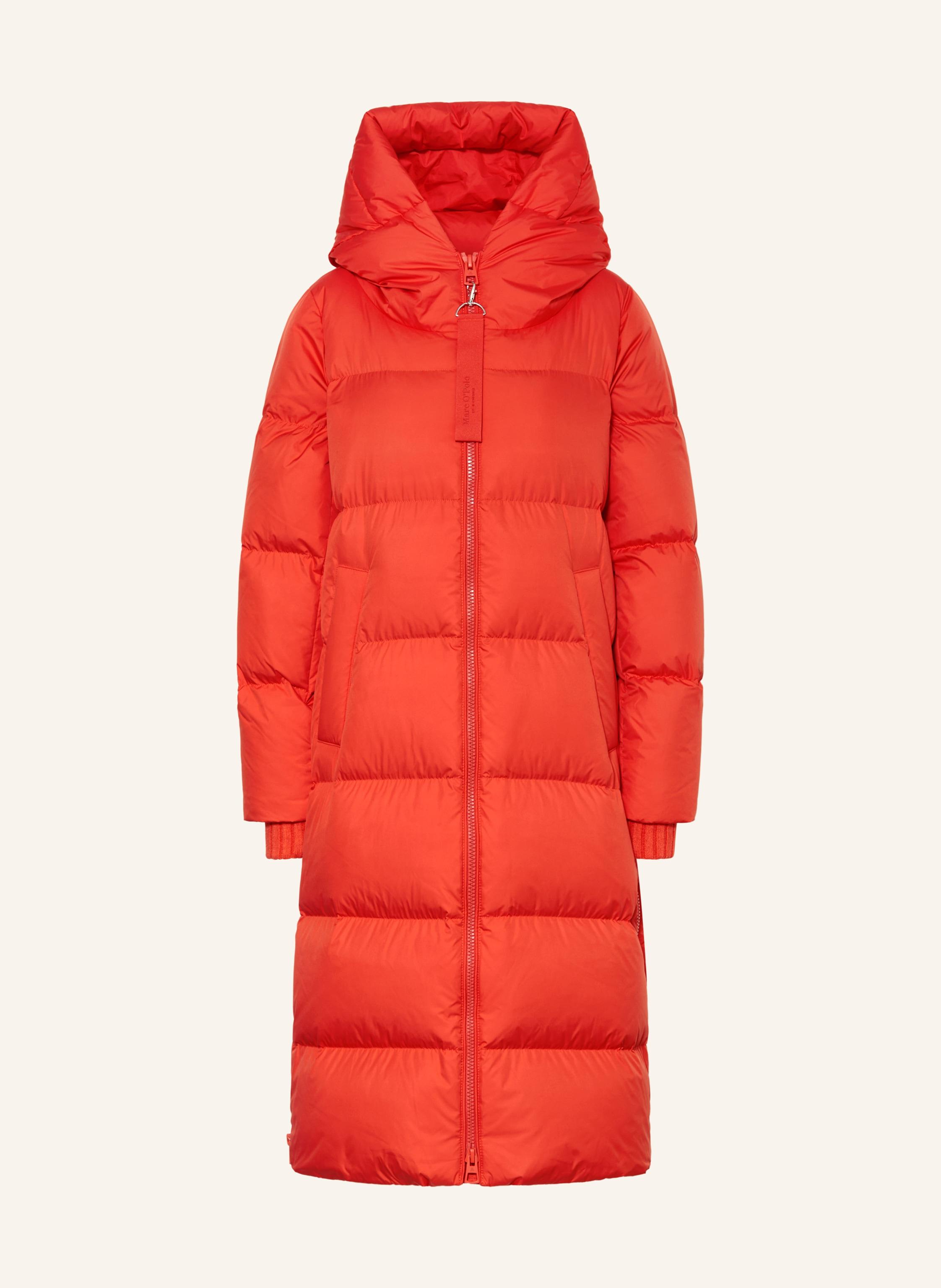 Down Coat Marco Polo Mantel Damen Rot Daunenmantel Damen