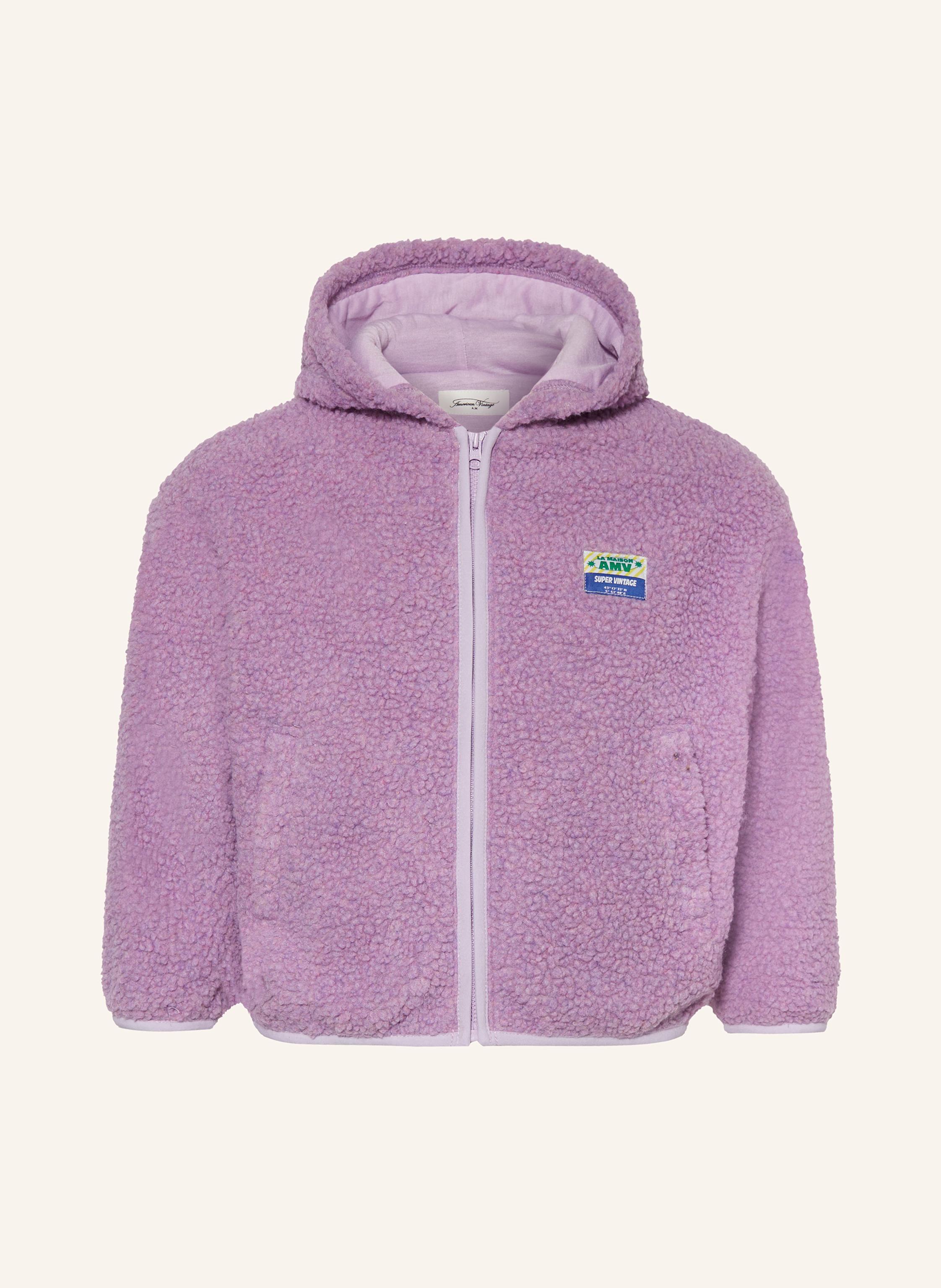 American Vintage Teddyfell-Jacke in Lila Lyst DE
