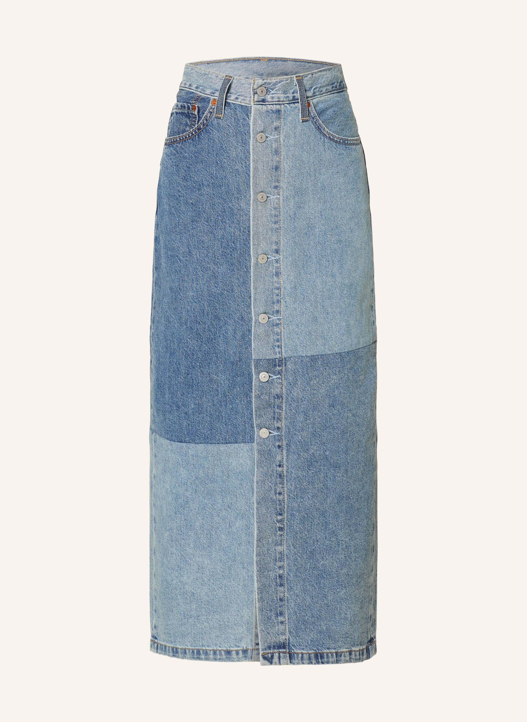 Corduroy rok met knooppas voor dames in Blauw