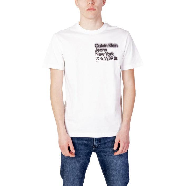 Calvin Klein Men T-shirt in White for Men | Lyst